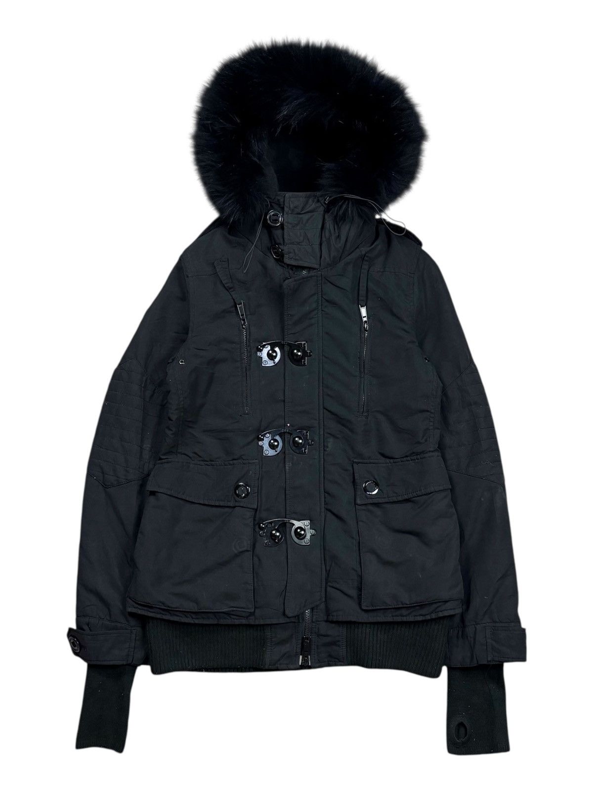 2000s SLY - Vkei Style Fur Hoodie Jacket
