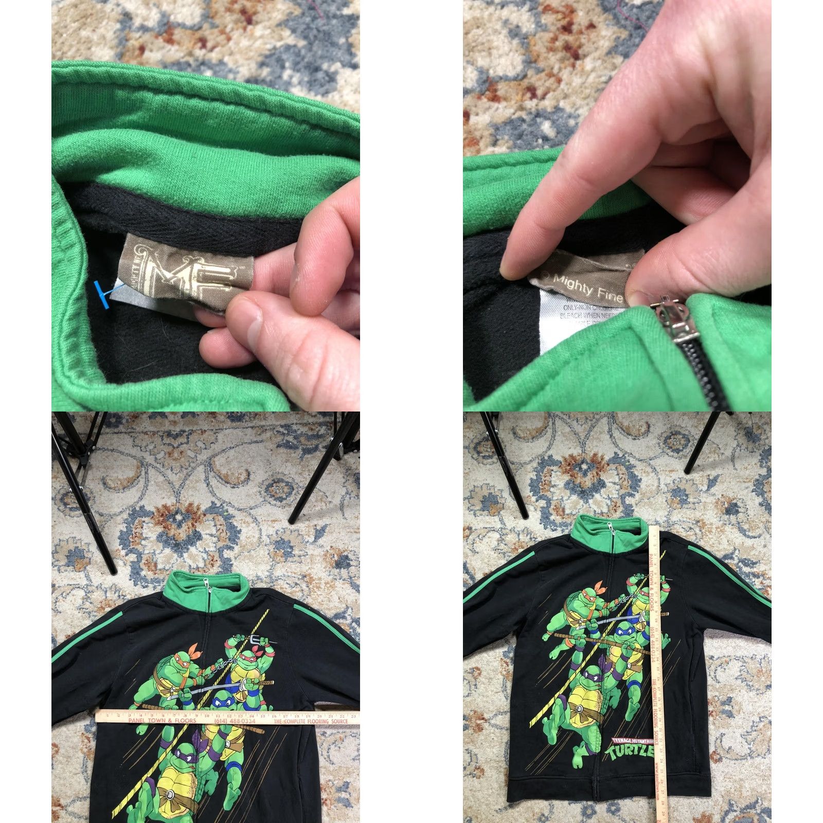 Vintage Mighty Fine Teenage Mutant Ninja Turtles Track Jacket Mens XL Black Full Zip Size US XL / EU 56 / 4 - 8 Thumbnail
