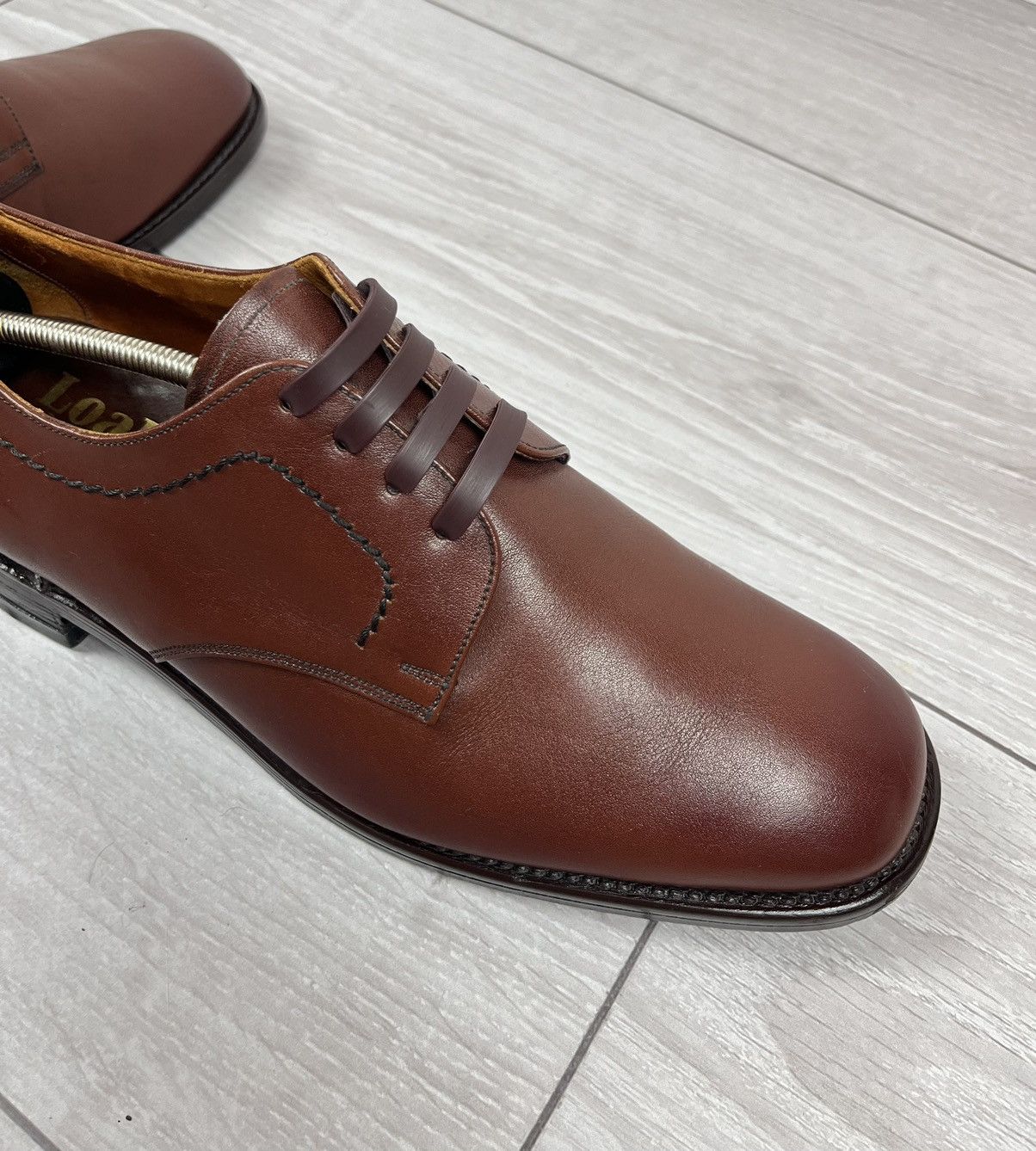 Loake Loake England Vintage Brown Leather Derby Shoes Boots Size US 12 / EU 45 - 11 Thumbnail