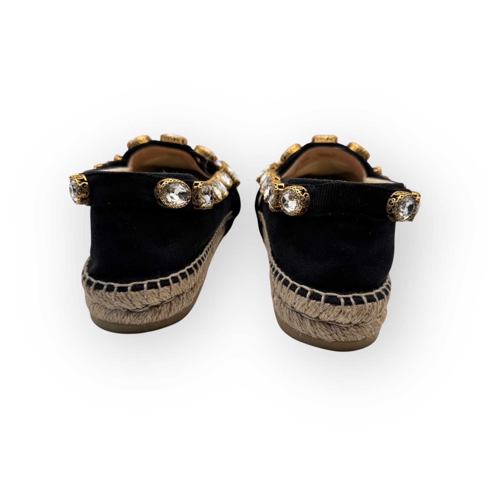 Gucci Gucci Women’s Pepita Canvas Espadrille Shoes with Crystals Size US 8 / IT 38 - 3 Thumbnail