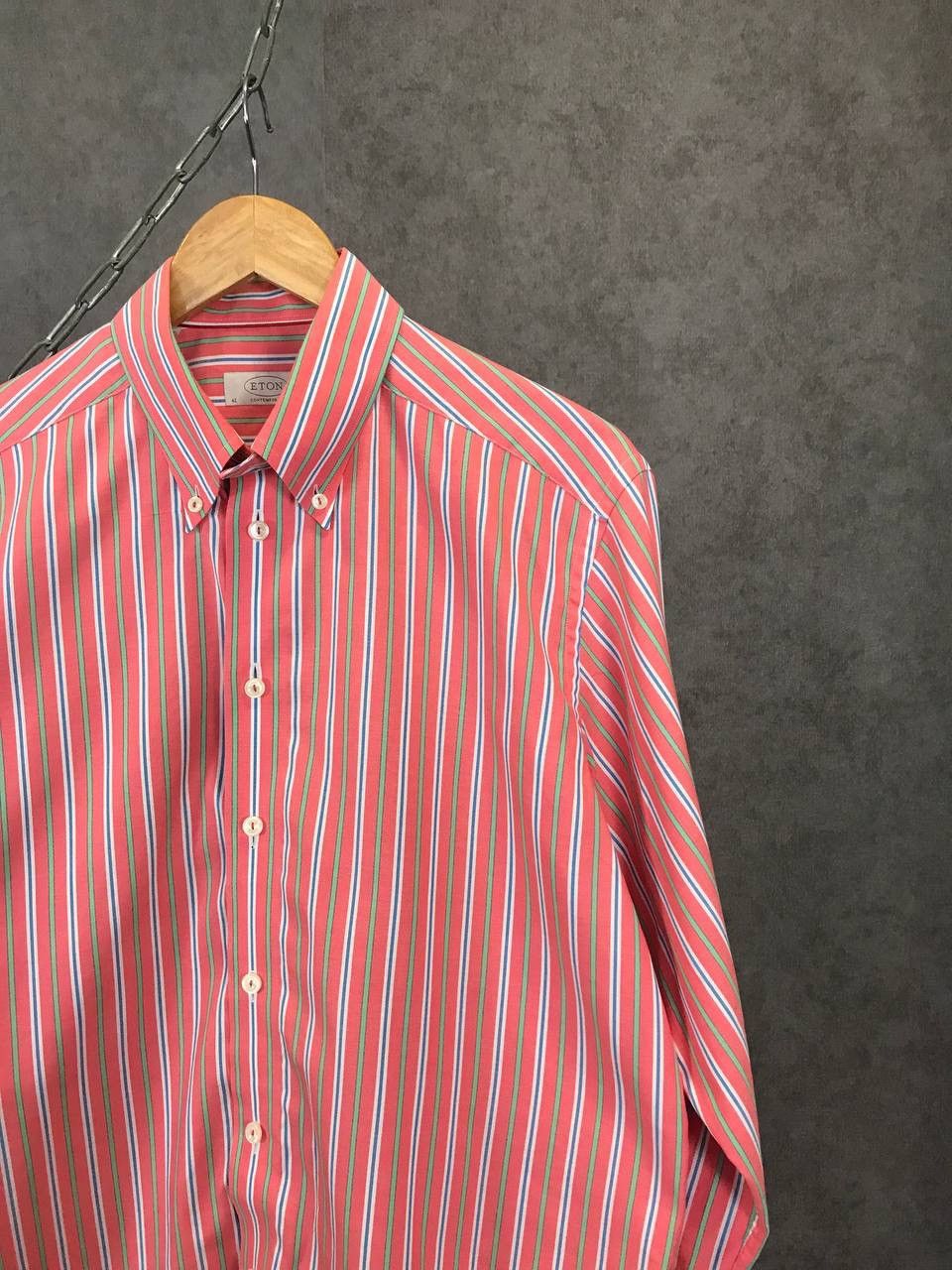 Eton Eton luxury designer striped shirt Size US XL / EU 56 / 4 - 2 Thumbnail
