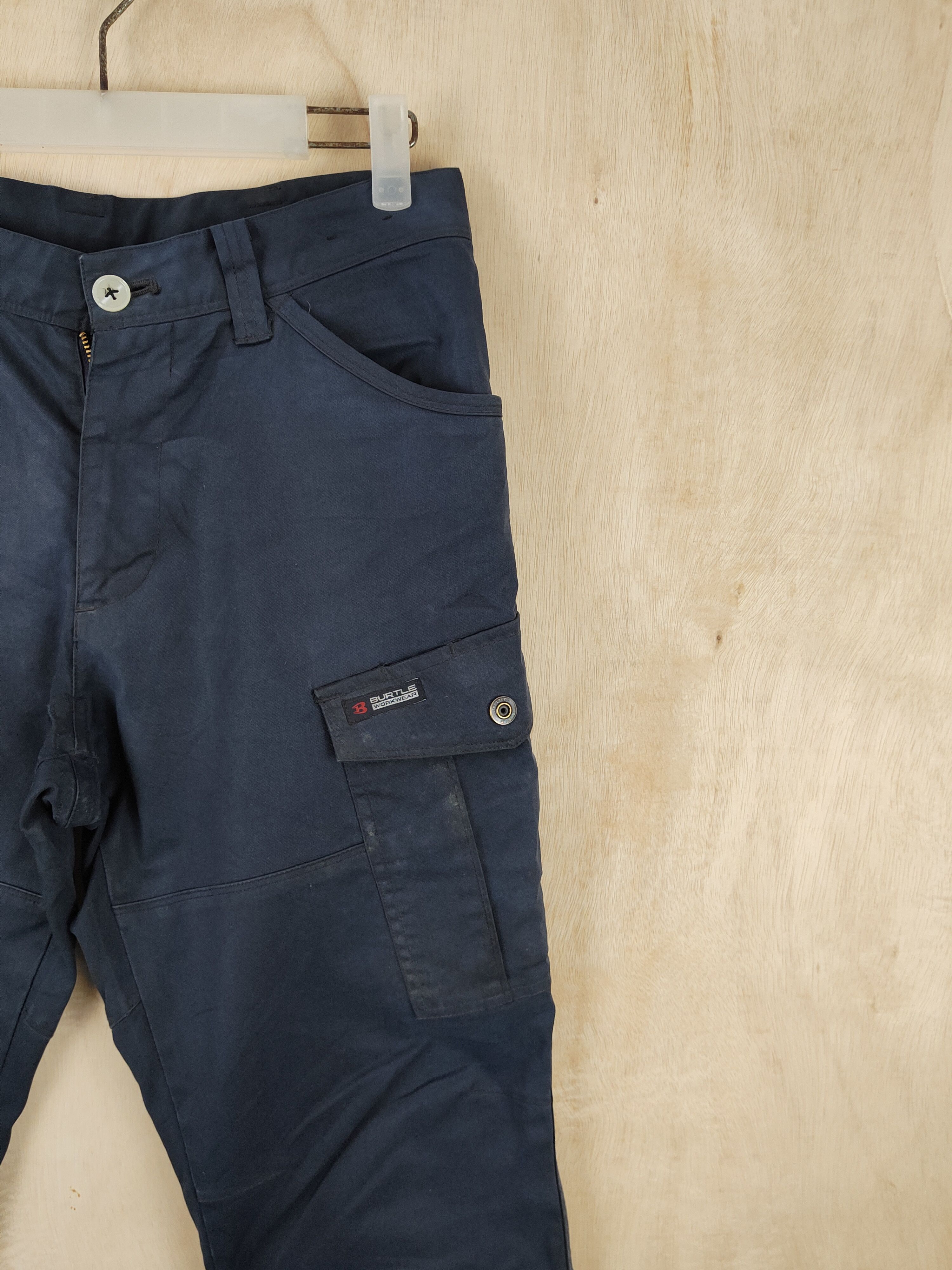 Japanese Brand Burtle Dark Blue Multipocket Tactical Cargo Pants #S2487 Size US 30 / EU 46 - 6 Thumbnail