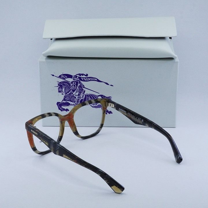 Burberry Burberry BE2415 4146 Eyeglasses Check Sand 53mm Square Frame Size ONE SIZE - 10 Thumbnail