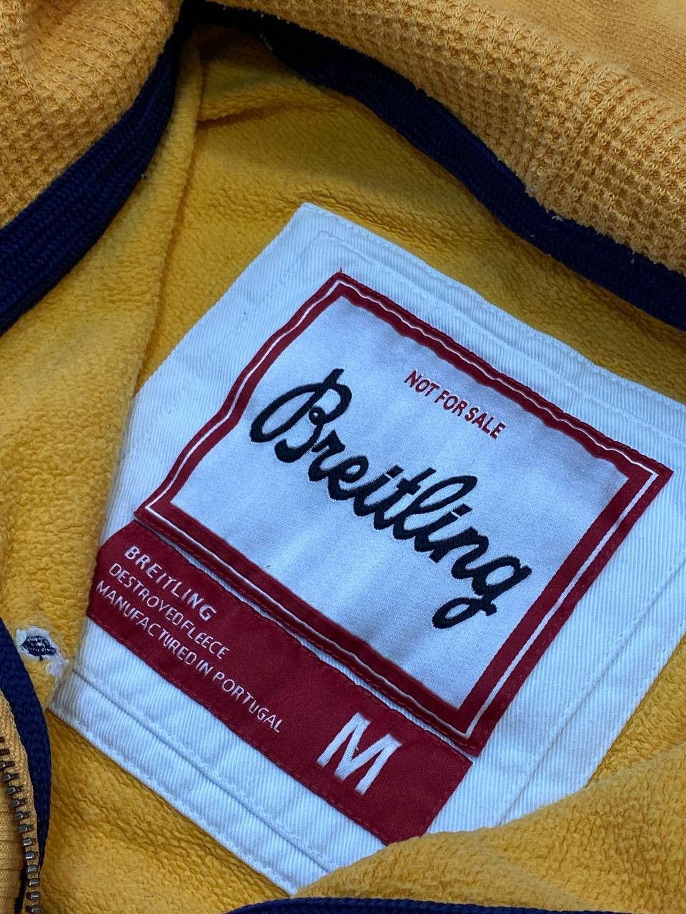 Breitling Vintage Breitling Destroyed Fleece Big Logo Zip Hoodie Size US M / EU 48-50 / 2 - 12 Thumbnail