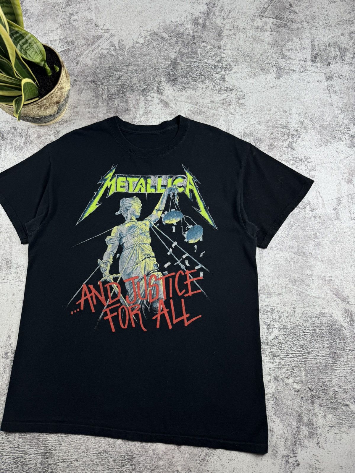Metallica Metallica 1994 Vintage 90s Justice For All Rock Tour Rap Merch Band Tee T Shirt Size US M / EU 48-50 / 2 - 4 Thumbnail