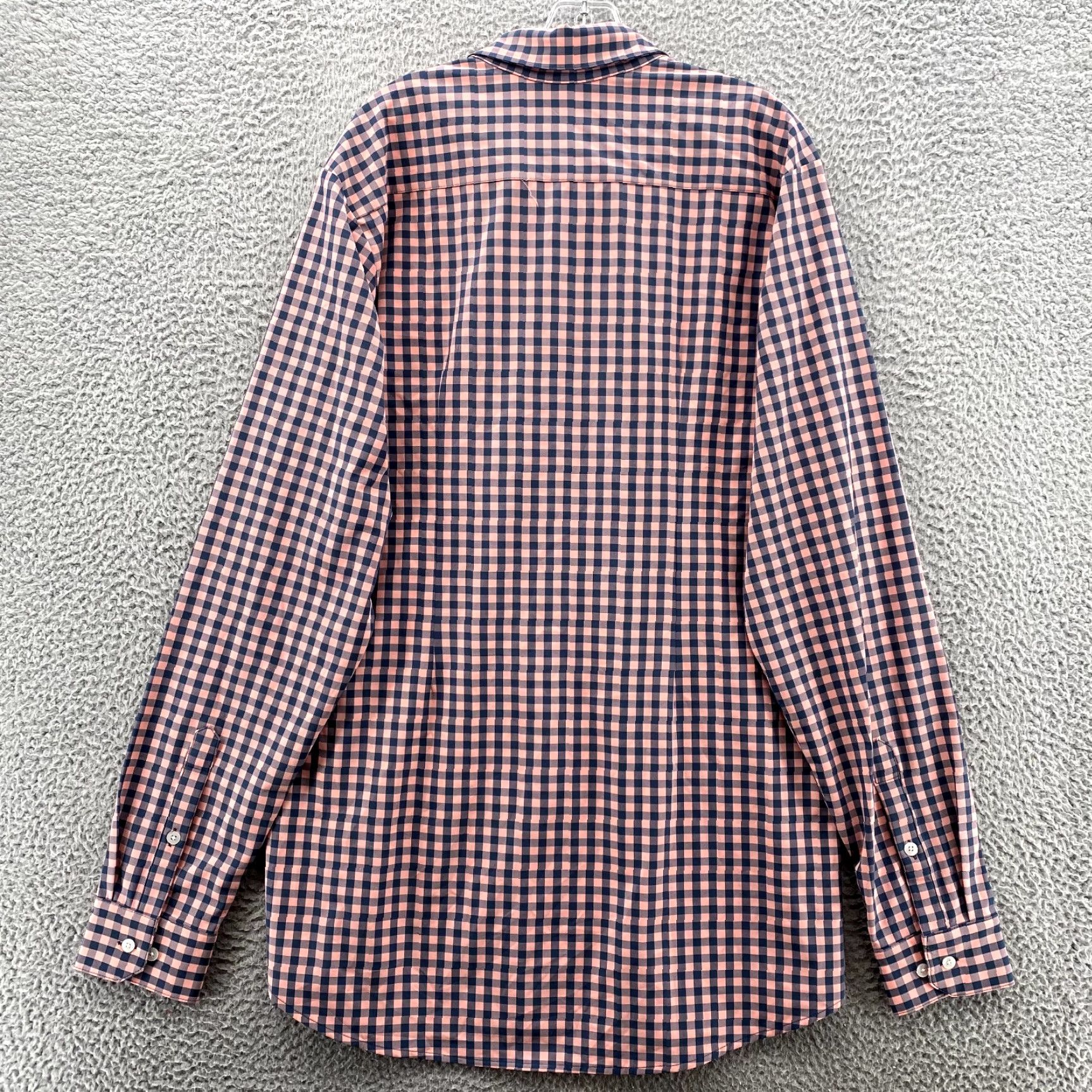 Mizzen+Main Mizzen+Main Shirt Men's X-Large Trim Fit Pink Black Gingham Leeward Collection - Button-Up Shirt Mens Slim Fit USA 90s Classic Western Business Casual Size US XL / EU 56 / 4 - 5 Thumbnail