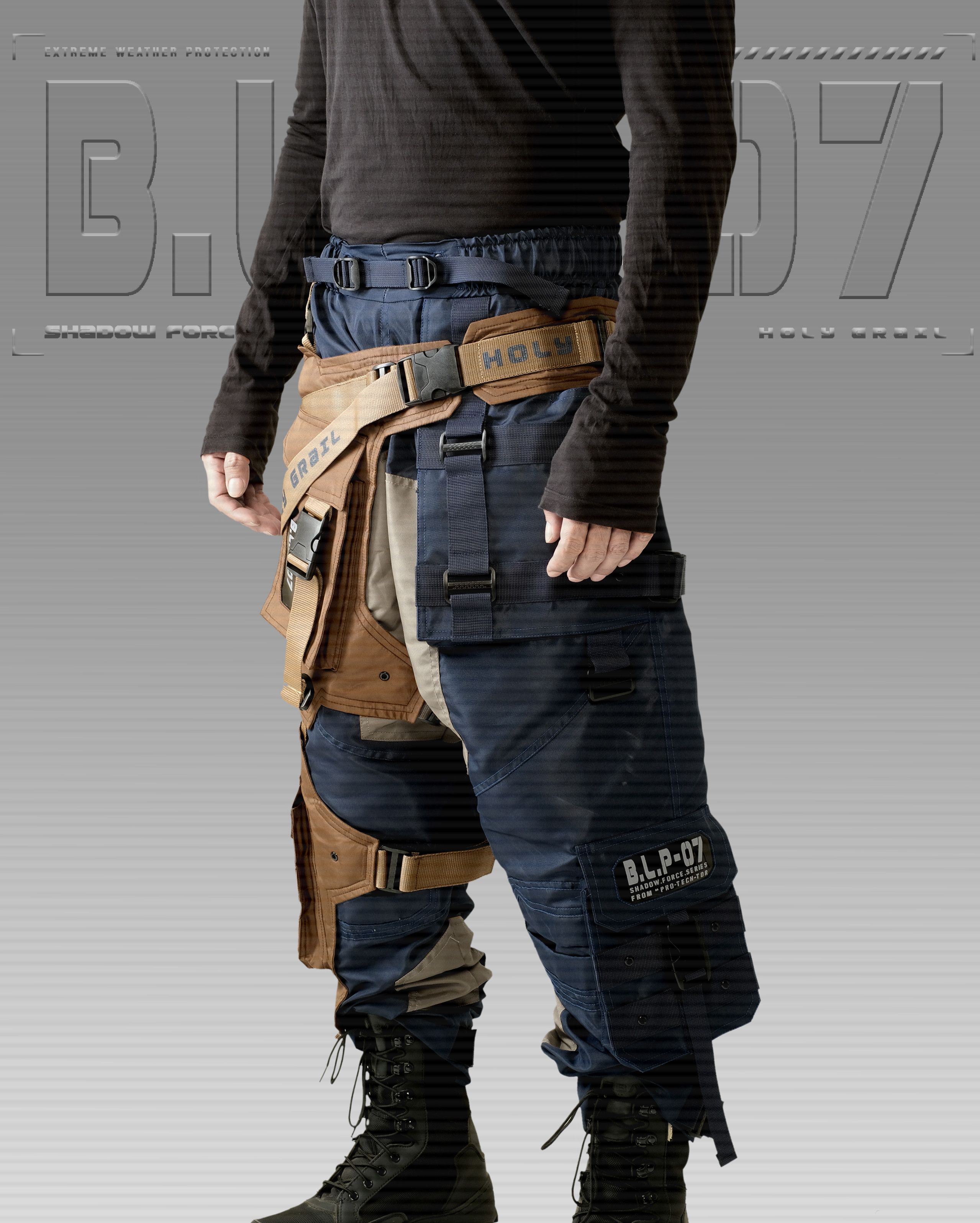 Hi Tec H-G PRO-TECH-TOR "SHADOW FORCE" TECHWEAR CYBERPUNK HOLYGRAIL Size US 34 / EU 50 - 7 Thumbnail