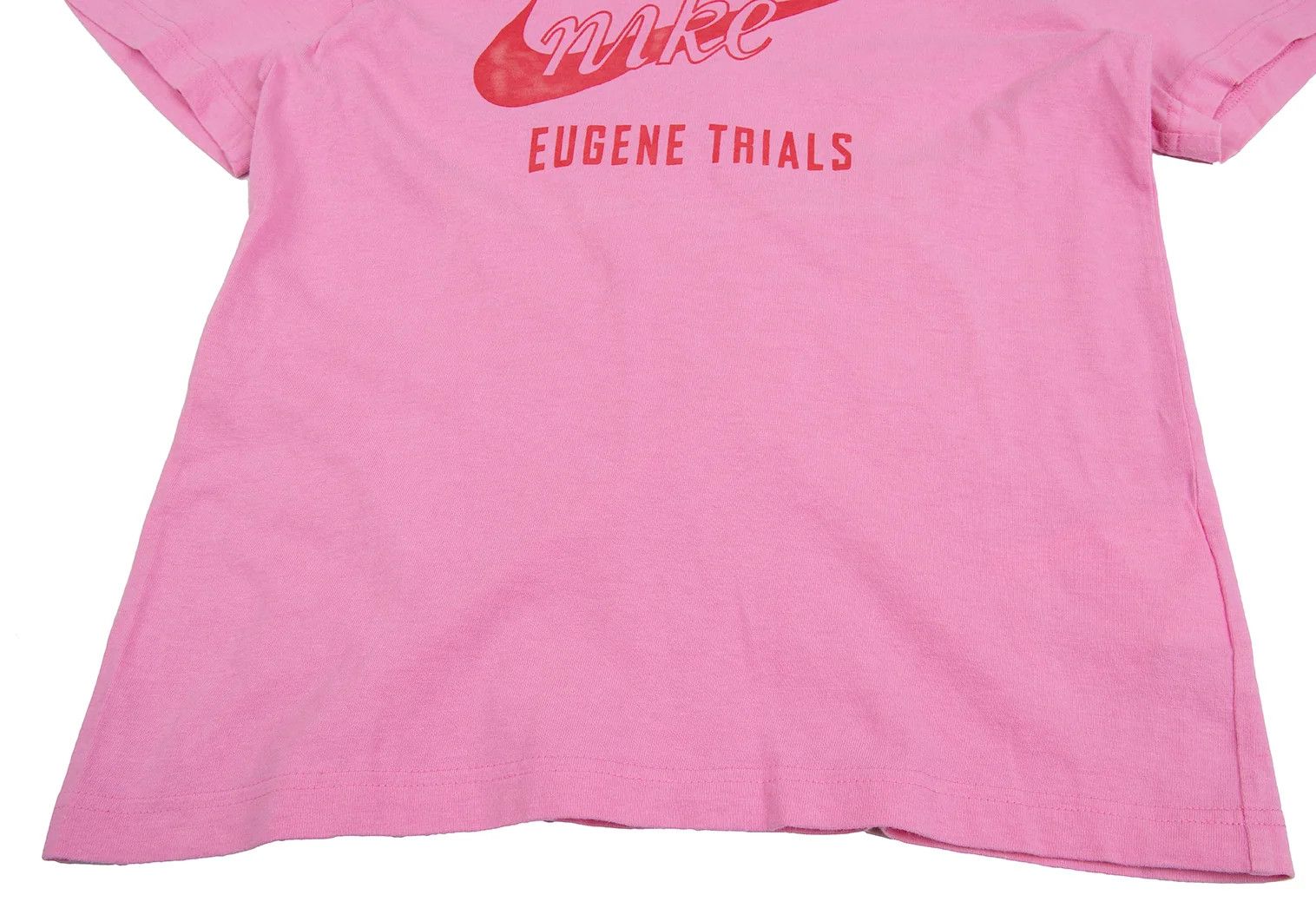 Junya Watanabe Pink Swoosh Logo Print T-Shirt, Size F Size US M / EU 48-50 / 2 - 7 Thumbnail