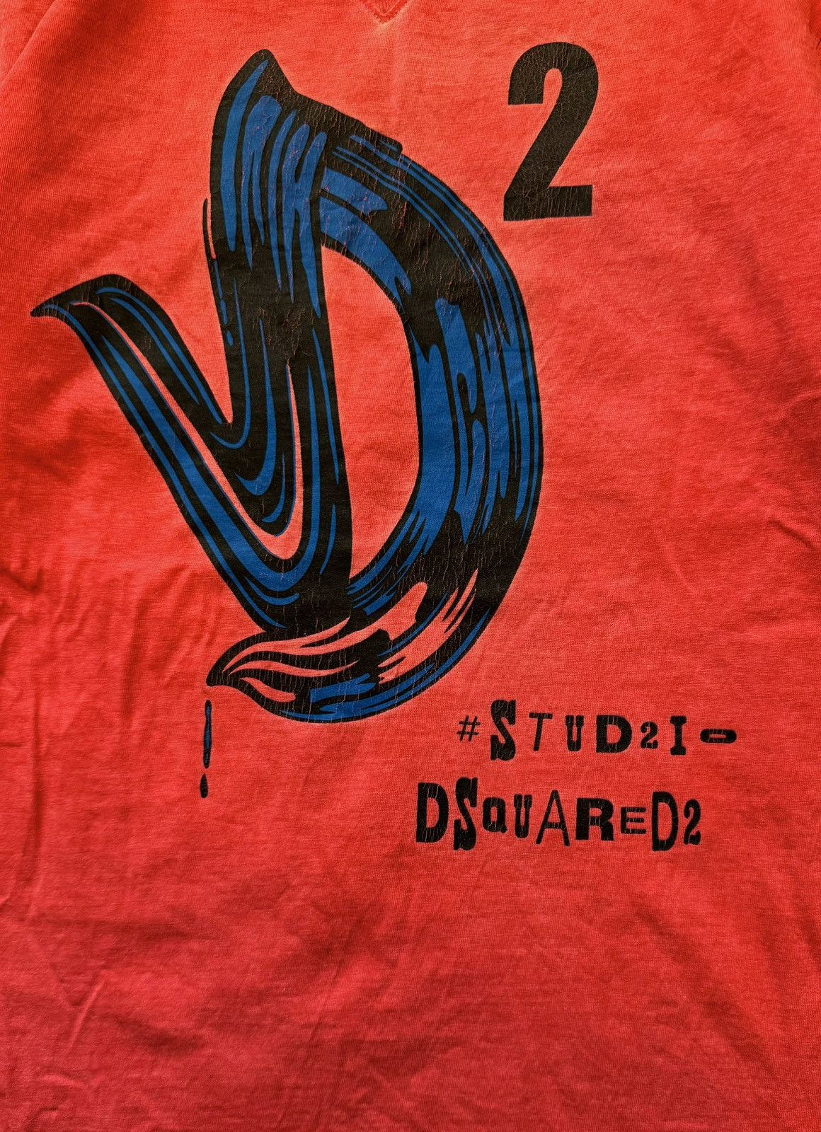 Designer × Dsquared2 Dsquared2 washed red big logo t-shirt Size US L / EU 52-54 / 3 - 3 Thumbnail