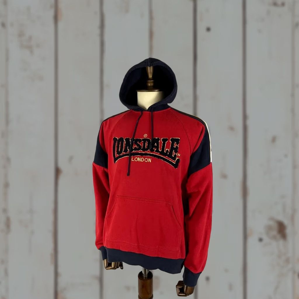 Lonsdale Lonsdale Hoodie Mens Size L Red Cotton Long Sleeve Drawstring Pocket Size US L / EU 52-54 / 3 - 1 Thumbnail