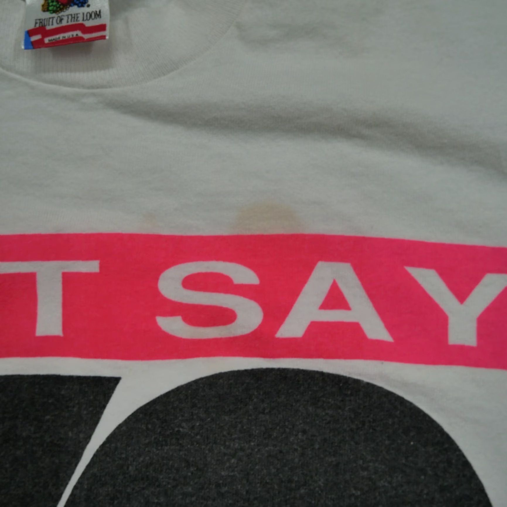 Vintage VINTAGE New Orleans T Shirt Adult Medium White Just Say Yo 90s Art Graphic Print Cotton Logo Mens Size US M / EU 48-50 / 2 - 6 Thumbnail