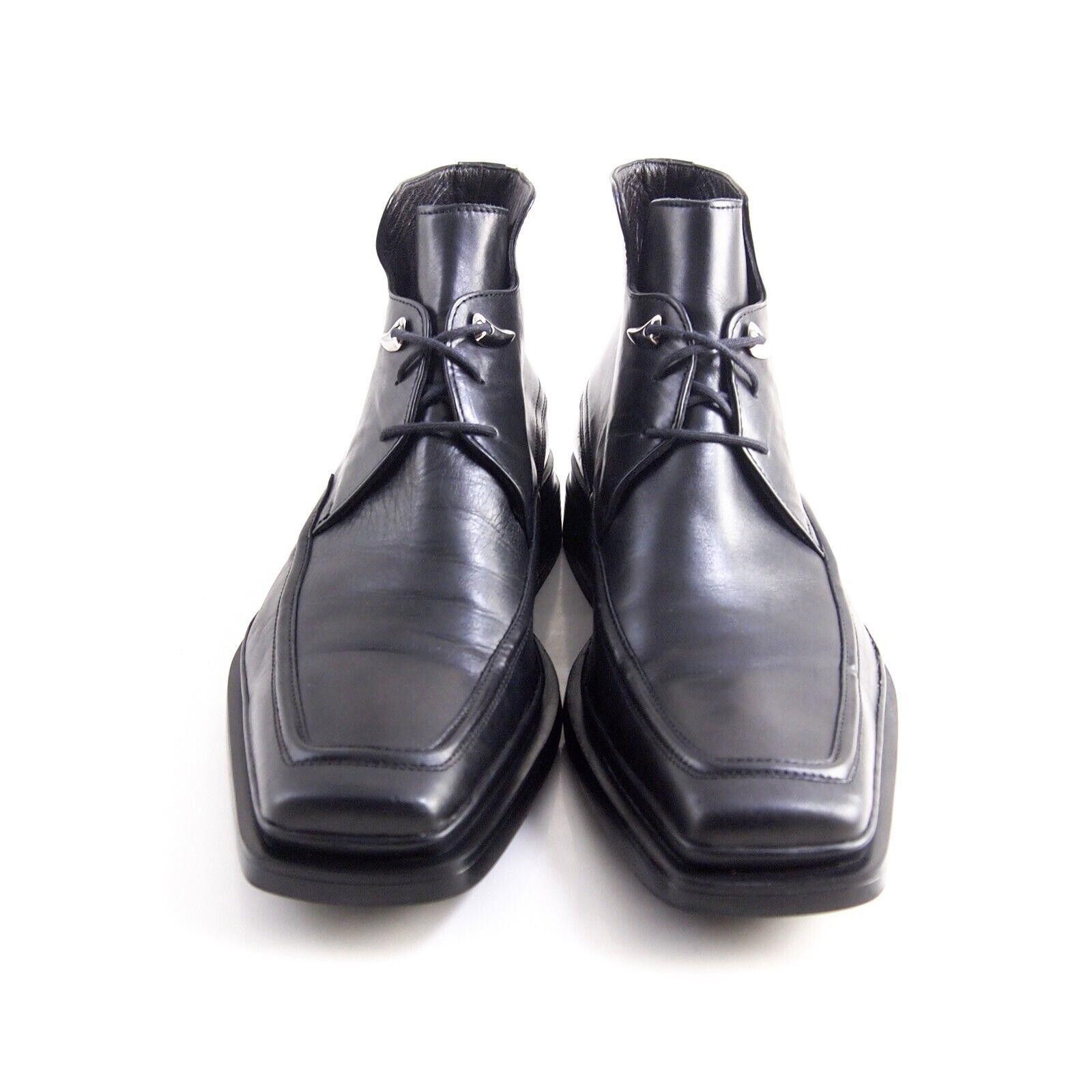 Paciotti Paciotti Chukka Boots Black Leather Mens US 8 EU 41 Size US 8 / EU 41 - 3 Thumbnail