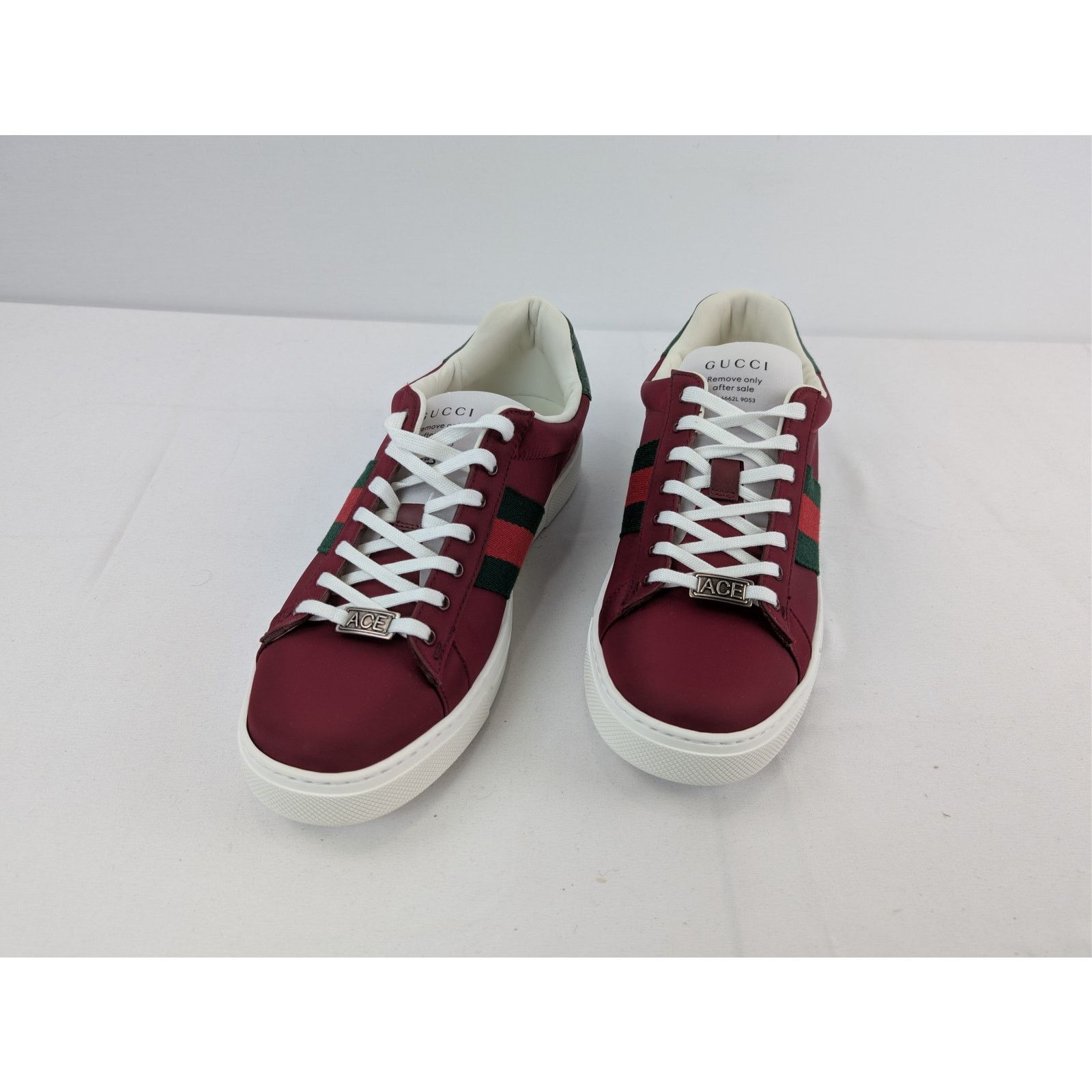 Gucci o1rshd1 Ace leather-trimmed sneakers in Red Size US 9.5 / EU 42-43 - 8 Thumbnail