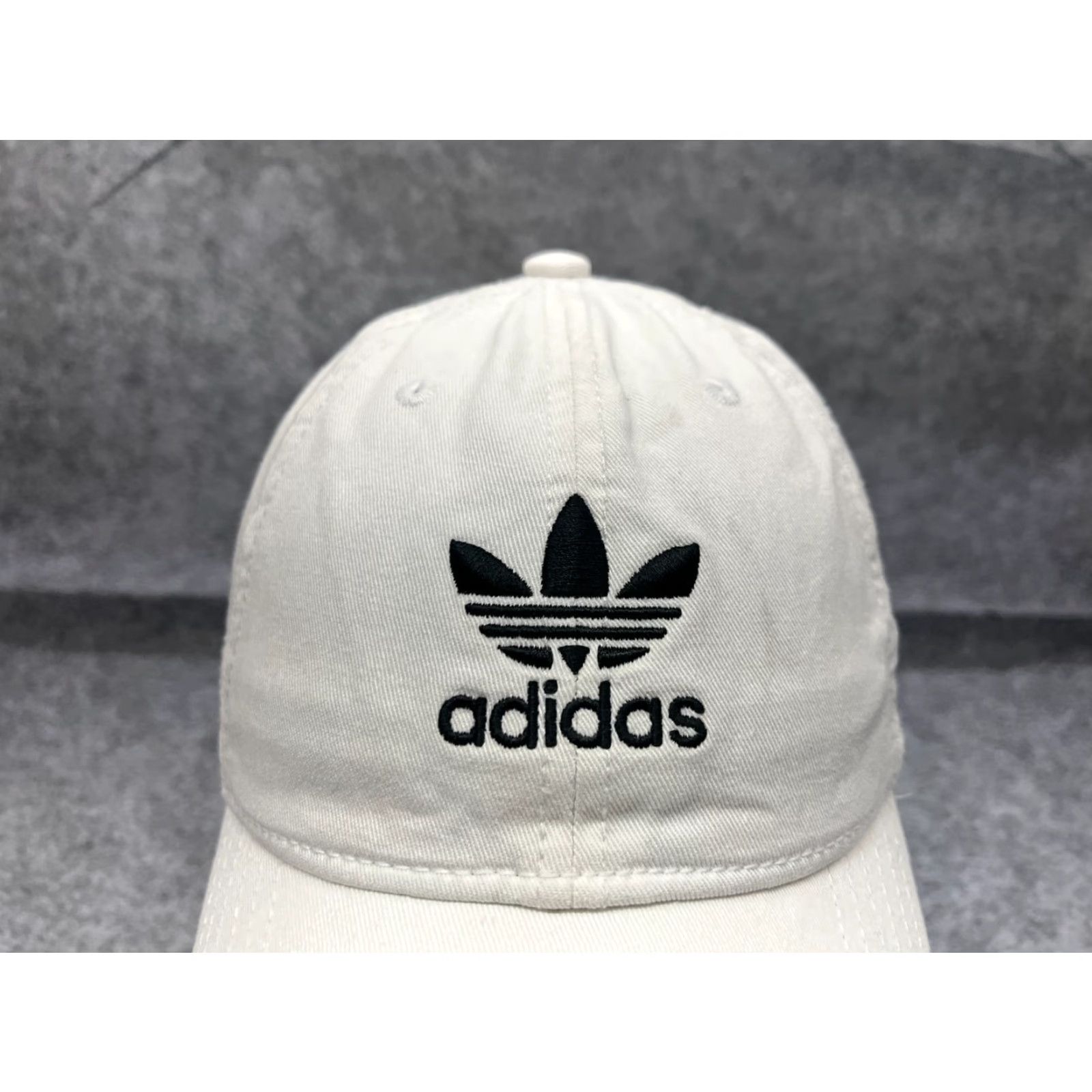 Adidas Adidas Hat Cap Strap Back Women One Size White 100% Cotton Twill Embroidered"} Size ONE SIZE - 2 Thumbnail