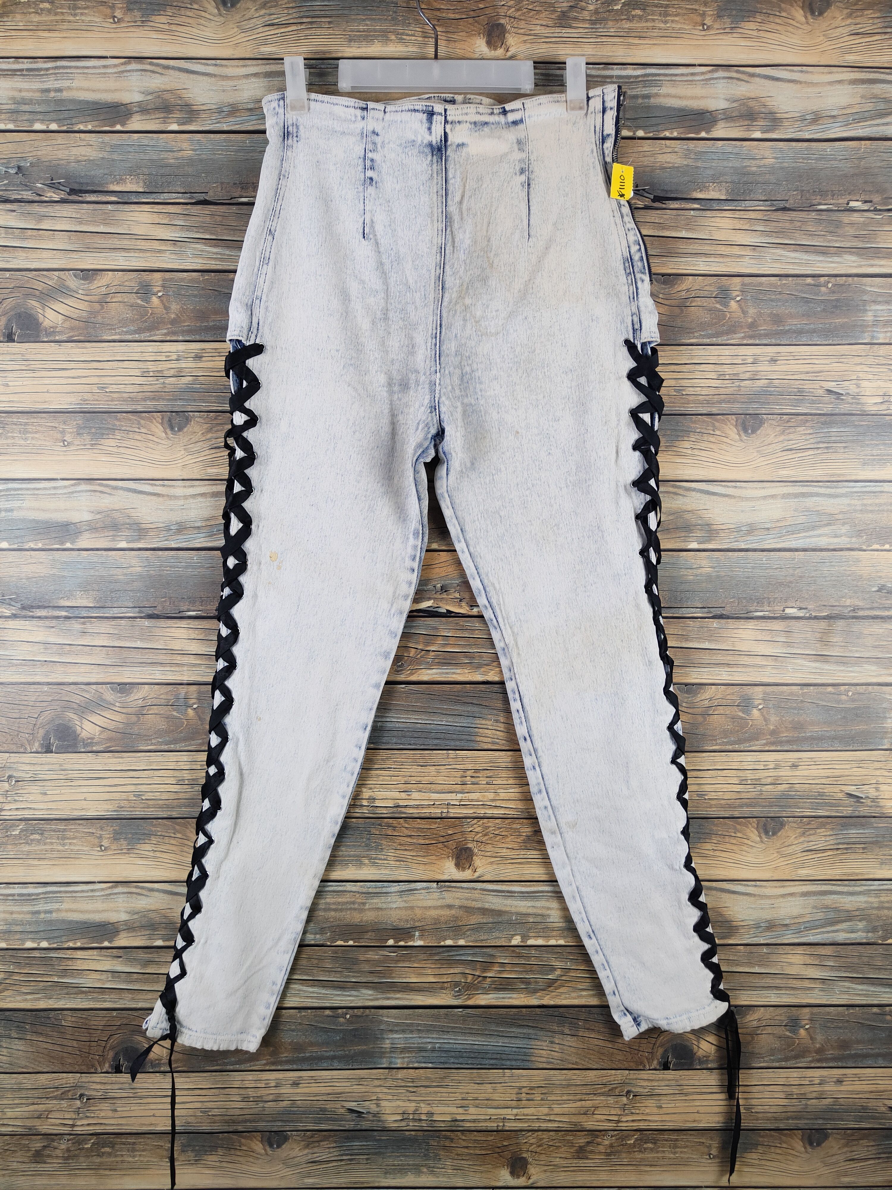 Japanese Brand DL I.o.u Blue Distressed Ripped Jeans #1110 Size 28" / US 6 / IT 42 - 7 Thumbnail