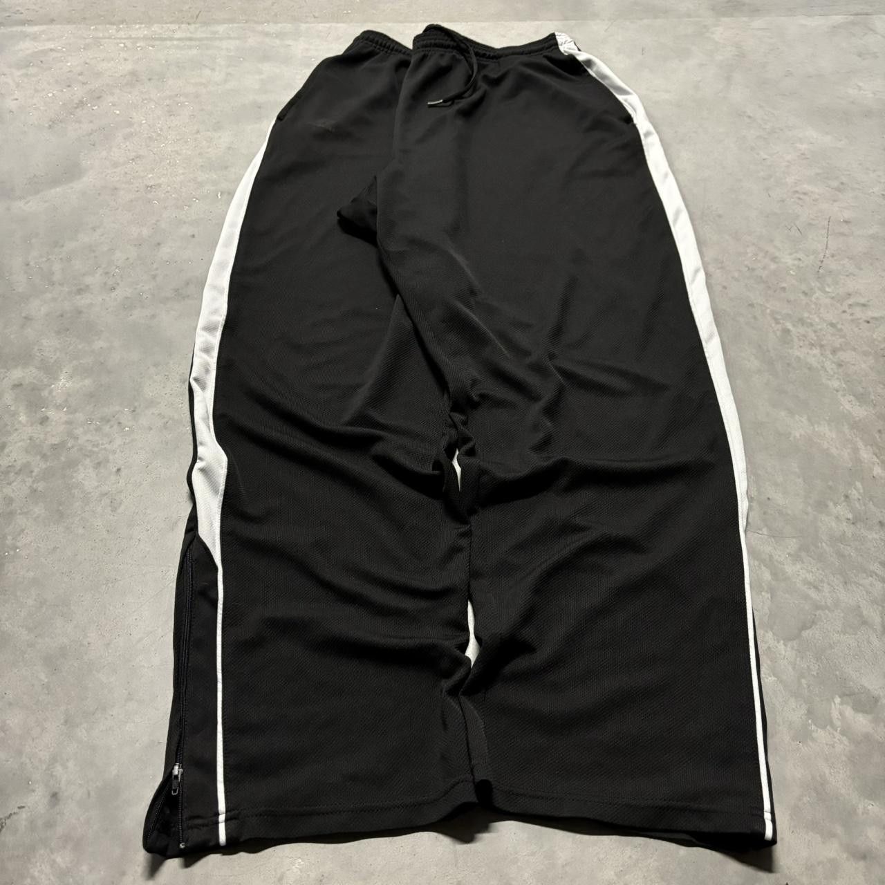 Russell Athletic × Vintage Crazy Vintage Y2K/2000s Baggy Black Striped Russell Drill Essential Track Pants! Size US 36 / EU 52 - 2 Thumbnail