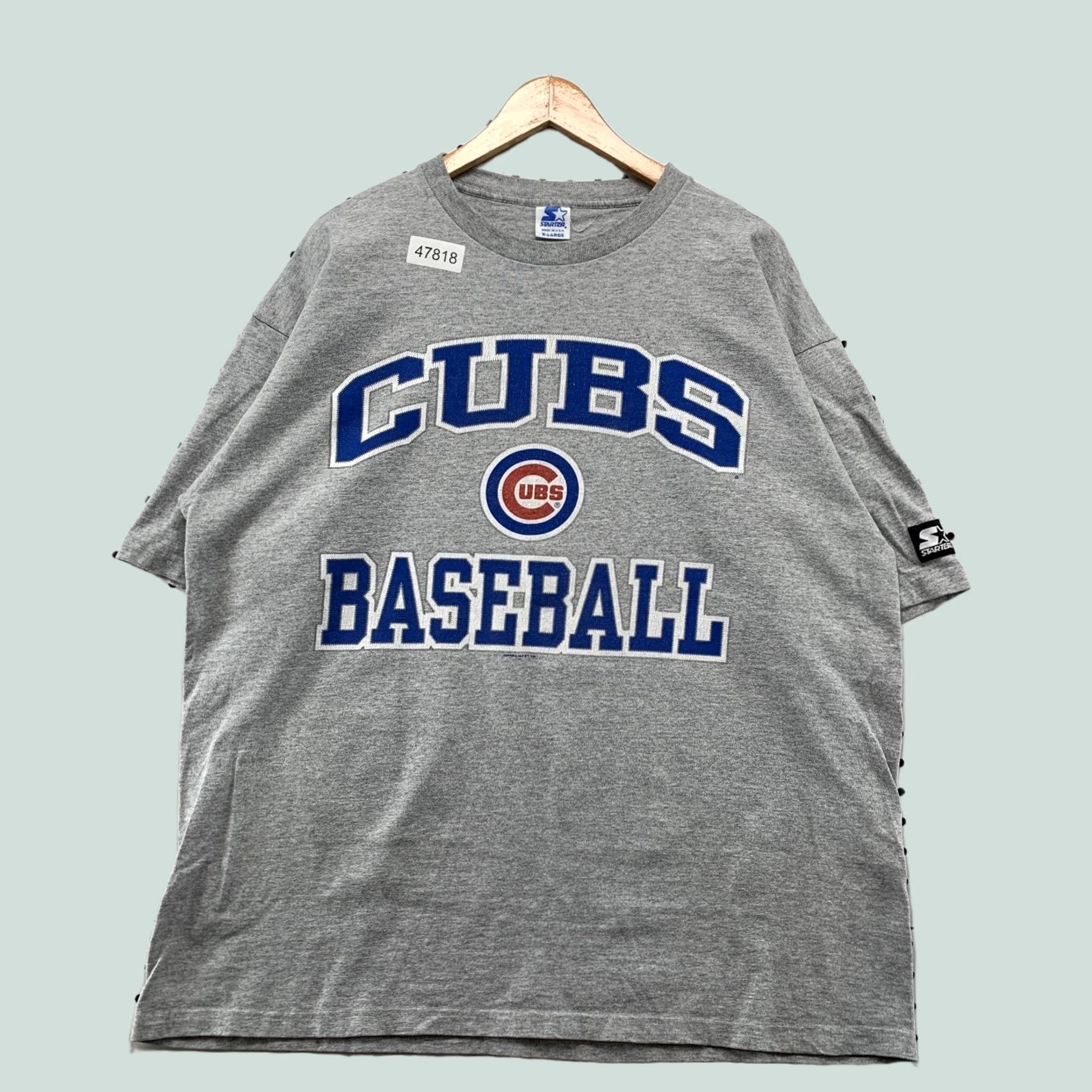 Starter VINTAGE Chicago Cubs T Shirt Mens XL Gray Starter 90s Made USA Size US XL / EU 56 / 4 - 1 Thumbnail