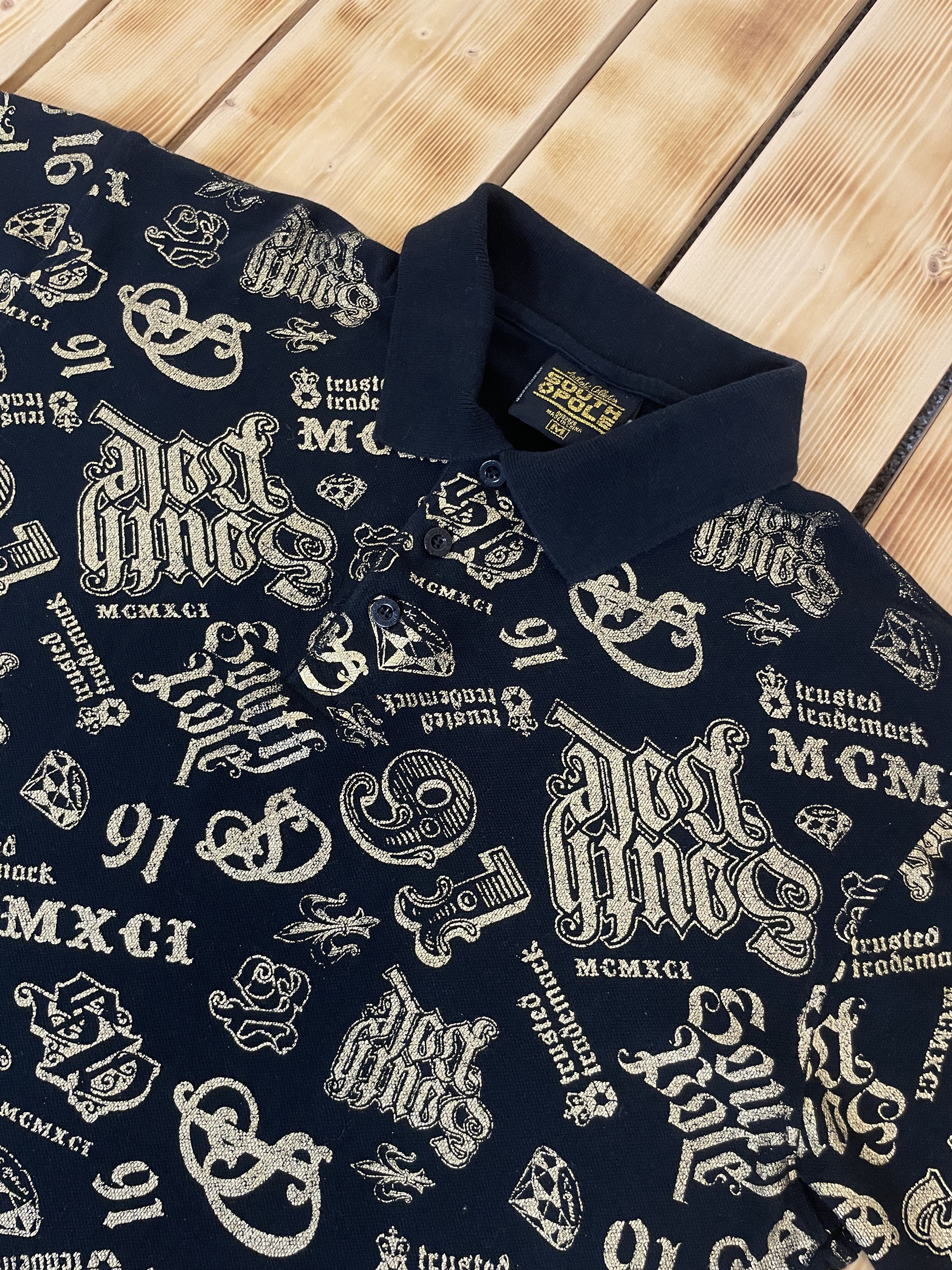 Southpole Vintage Southpole Authentic Polo Monogram Graphic Gold Size US M / EU 48-50 / 2 - 3 Thumbnail