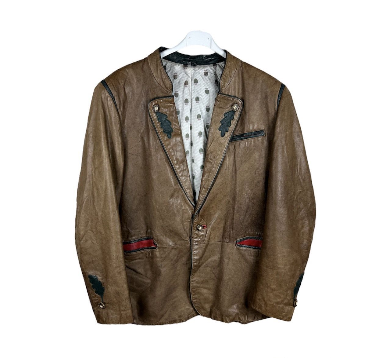 Vintage Vintage 70s genuine leather blazer jacket nordic retro Size US L / EU 52-54 / 3 - 1 Thumbnail