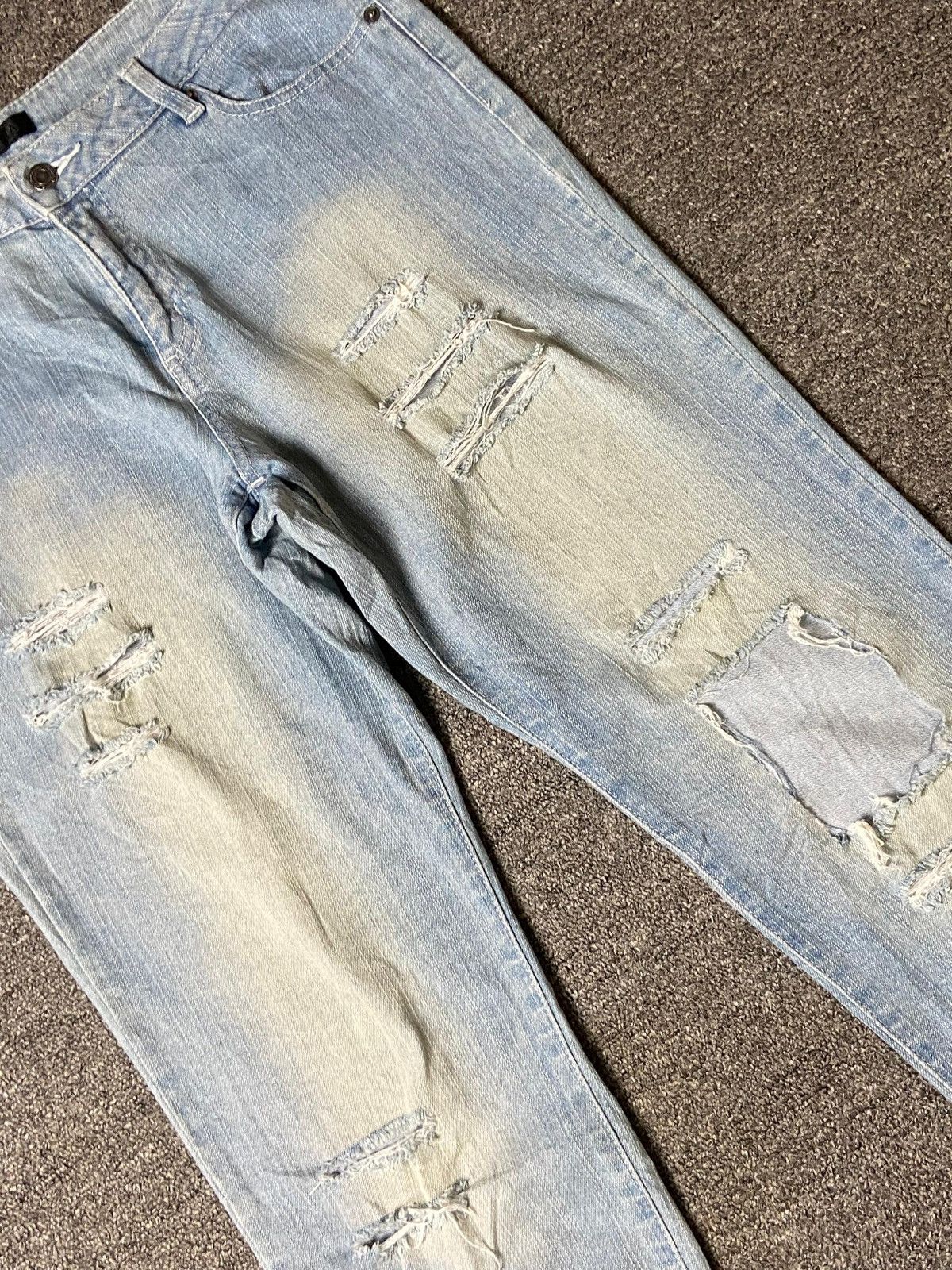 Japanese Brand × Vintage Japanese Brand Distressed Denim Ripped Jeans (123) Size US 34 / EU 50 - 6 Thumbnail