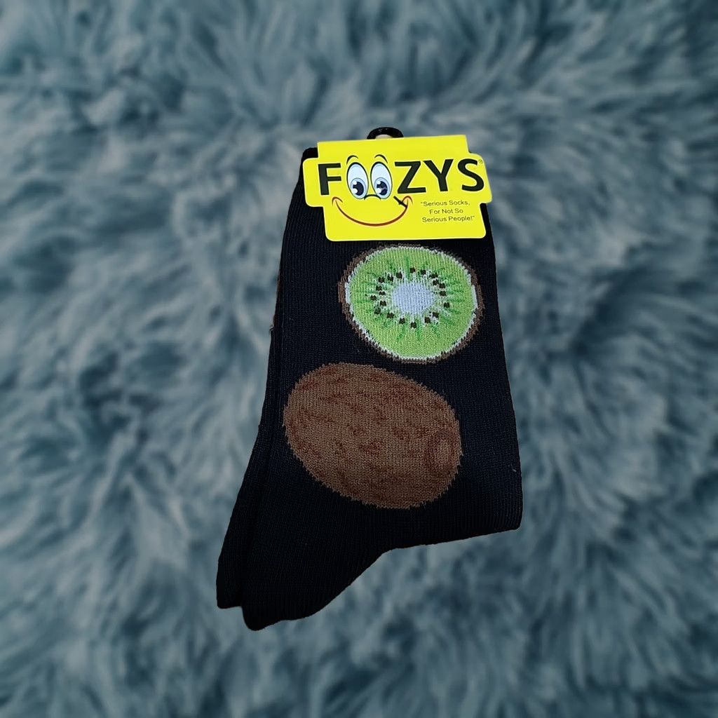 Vintage Foozys Socks Women's Kiwi Fruit Green Size 9-11 Foot Novelty Socks Women (4-10) - Fruit Theme, Size 9-11, Green, Foozys Socks Size ONE SIZE - 1 Thumbnail