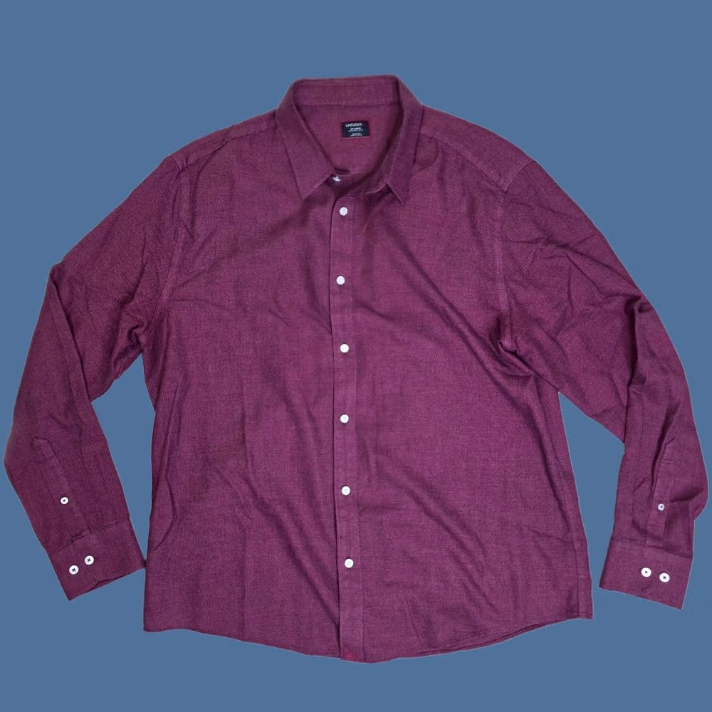 UNTUCKit UNTUCKit Slim Fit Burgundy Long Sleeve Button Down Shirt Cotton XXL Men’s Button-Up Shirt Size US XXL / EU 58 / 5 - 1 Thumbnail