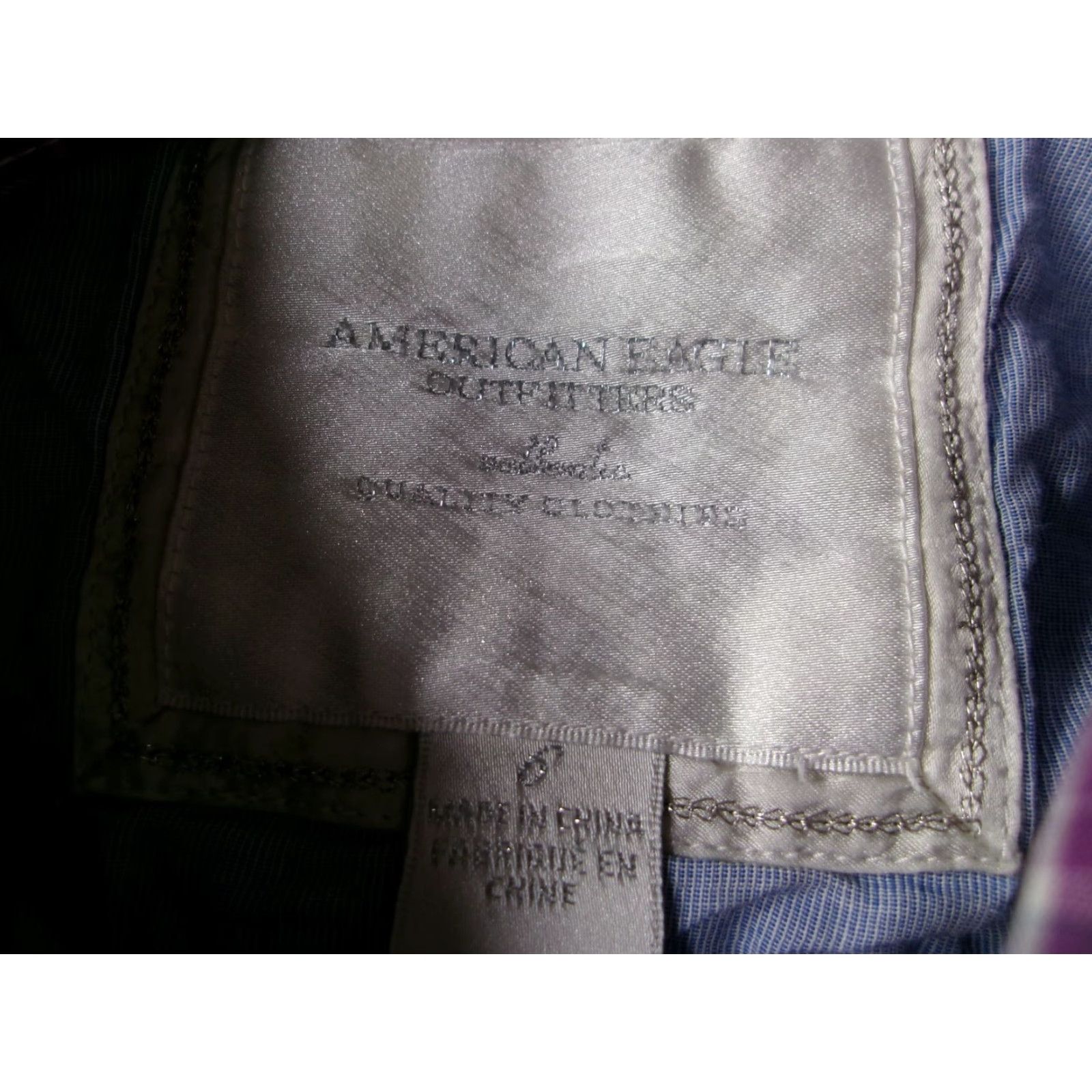 Vintage VINTAGE American Eagle Shirt Womens S Purple Plaid Button Up Long Sleeve Pocket Fitted Embroidered Logo Chest Pocket Button Front Collared 100% Cotton Size S / US 4 / IT 40 - 7 Thumbnail