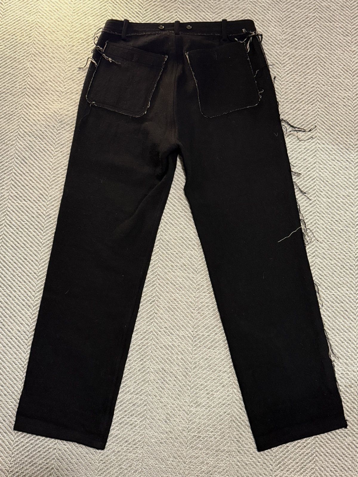 Share Spirit Homme SHARE SPIRIT HOMME FRAYED SEAM WOOL PANTS Size US 34 / EU 50 - 5 Thumbnail