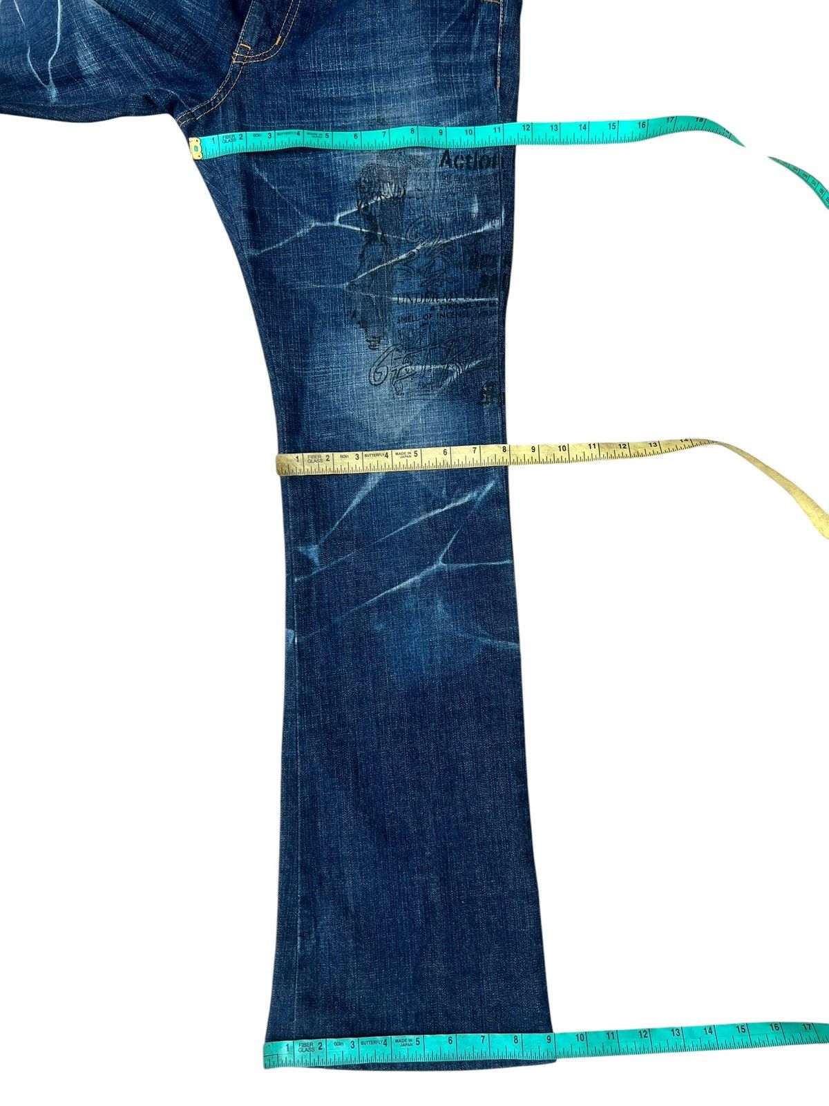 Morgan Homme RARE Morgan Homme Japan Distressed Denim Flare Jeans Size US 31 - 3 Thumbnail