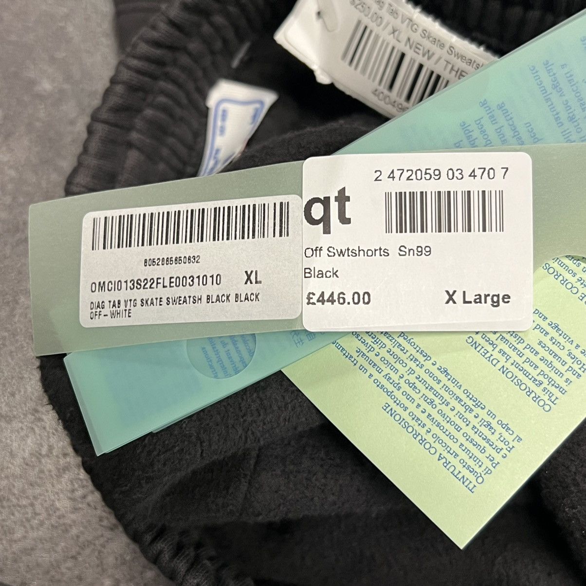 Off-White Off-White Diag Tab VTG Skate Sweatshort Black/Black Size US 36 / EU 52 - 10 Thumbnail