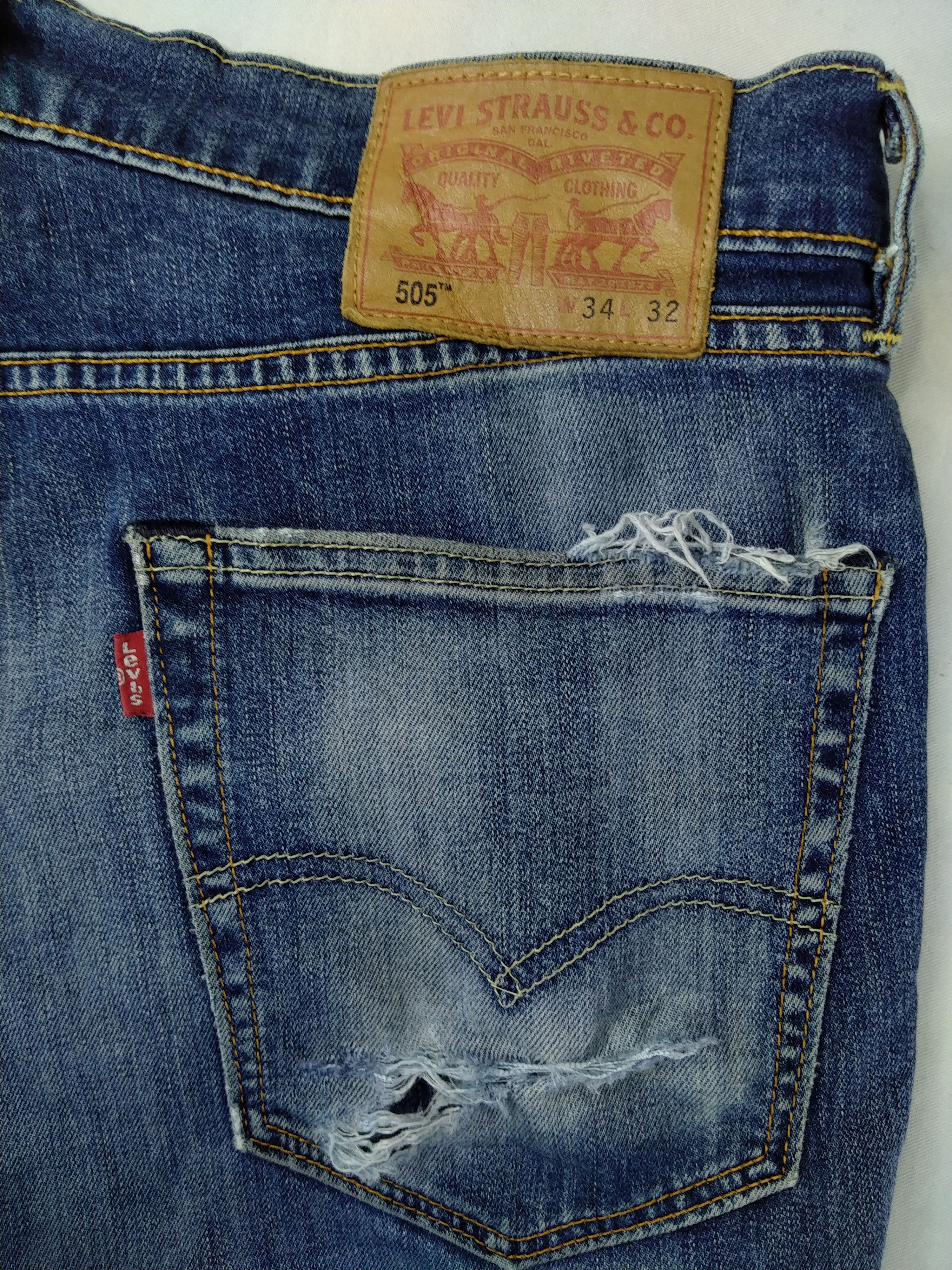 Levi's Vintage Levi's 505 Faded Blue Denim 34 x 29 -JN670 Size US 34 / EU 50 - 11 Thumbnail