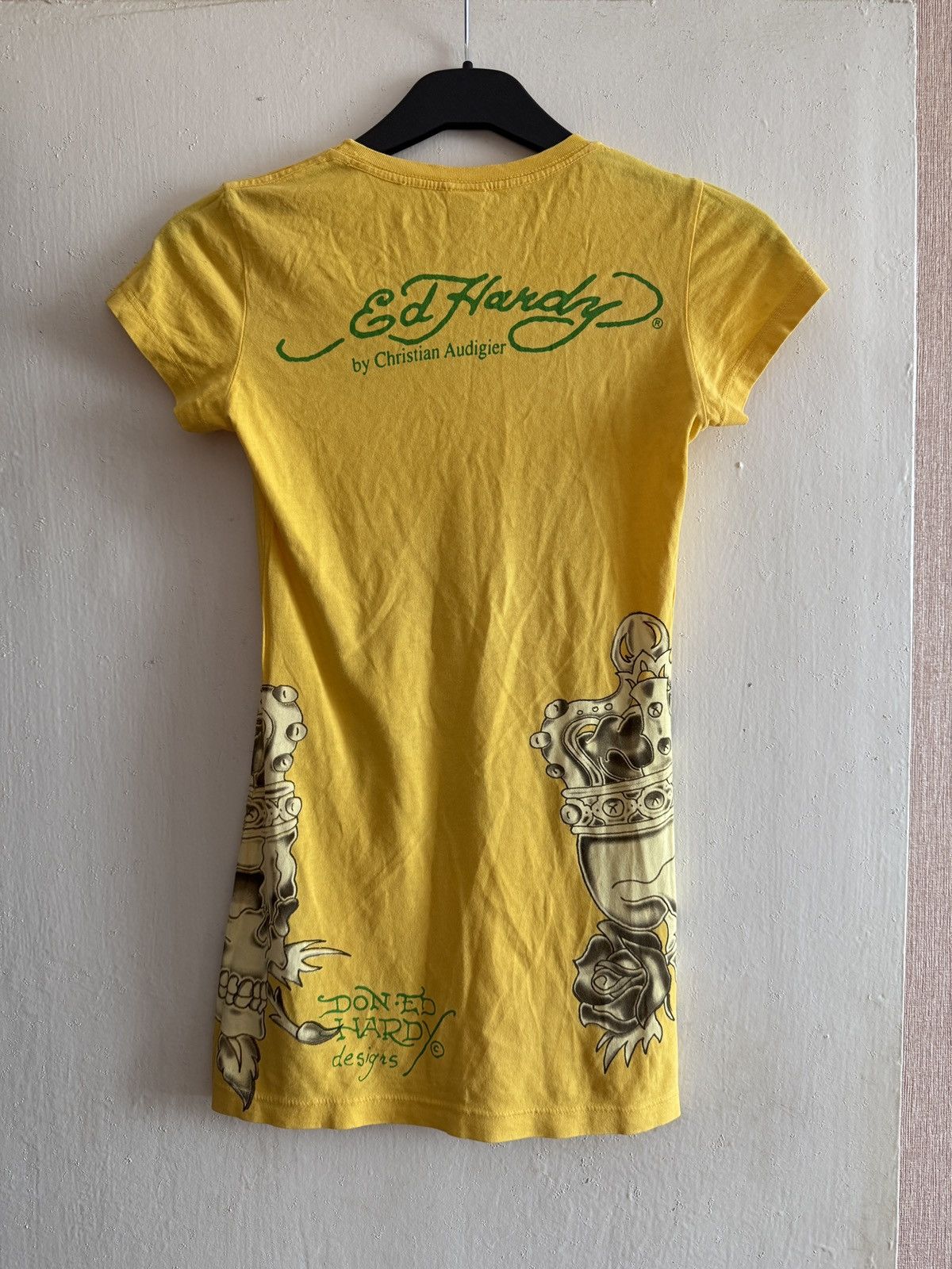 Ed Hardy Vintage Ed Hardy Womens T-Shirt Skull Flame Graphic Top Y2K Size S / US 4 / IT 40 - 10 Thumbnail
