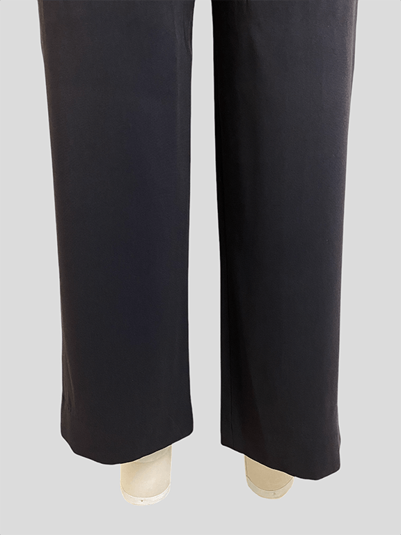Max Mara Black soft wide leg pant Size 30" / US 8 / IT 44 - 4 Thumbnail