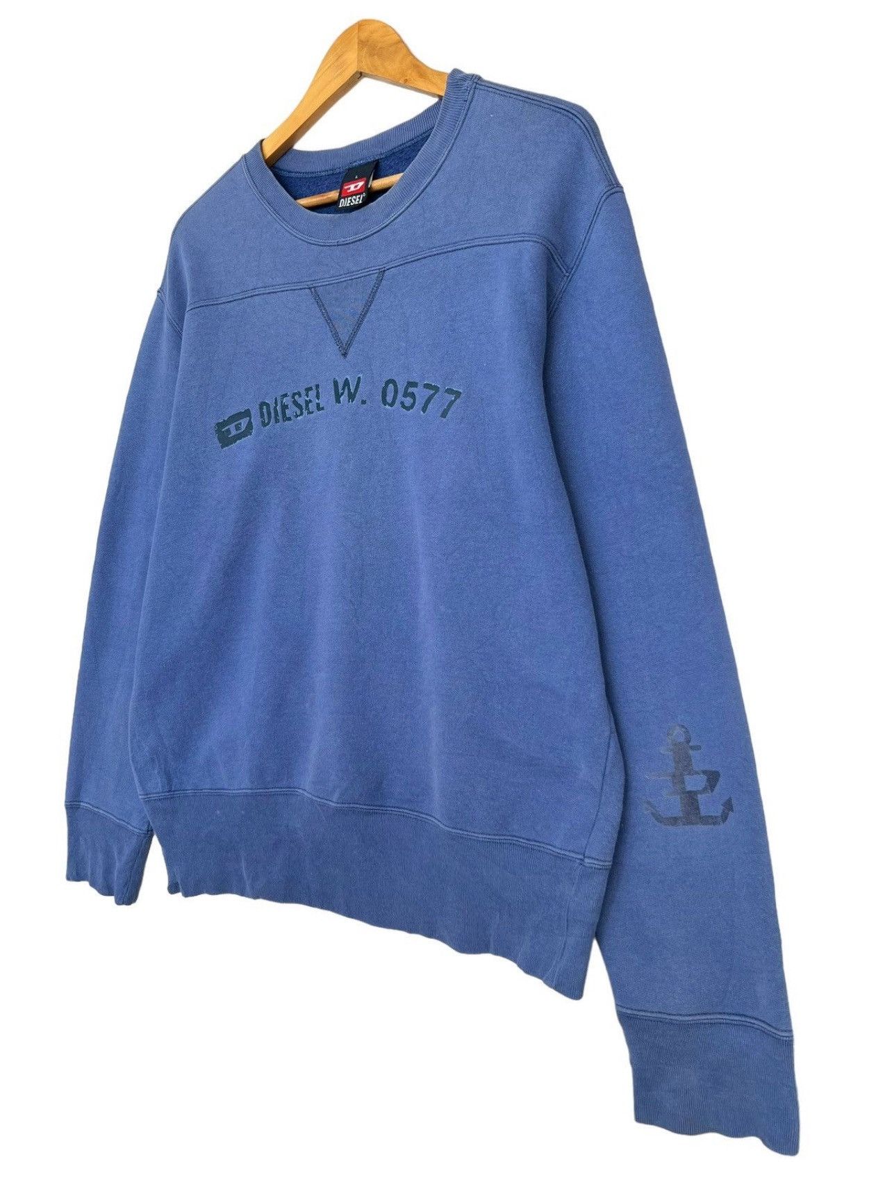 Diesel × JNCO × Vintage Y2K Diesel Spellout Logo Sweatshirt Size US L / EU 52-54 / 3 - 3 Thumbnail