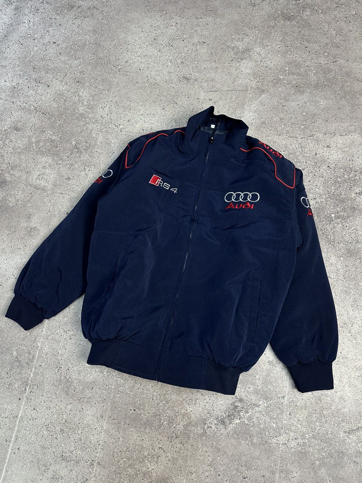 Audi × Vintage Vintage Audi RS 4 Racing Jacket Motorsport Black Big Logo Size US XS / EU 42 / 0 - 3 Thumbnail