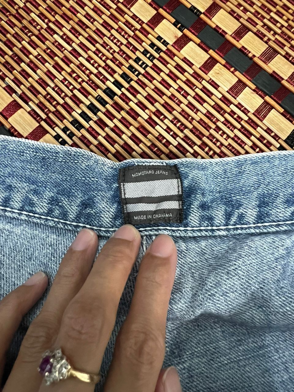 Momotaro Jeans Momotaro Patchwork Denim Jeans Size US 35 - 13 Thumbnail
