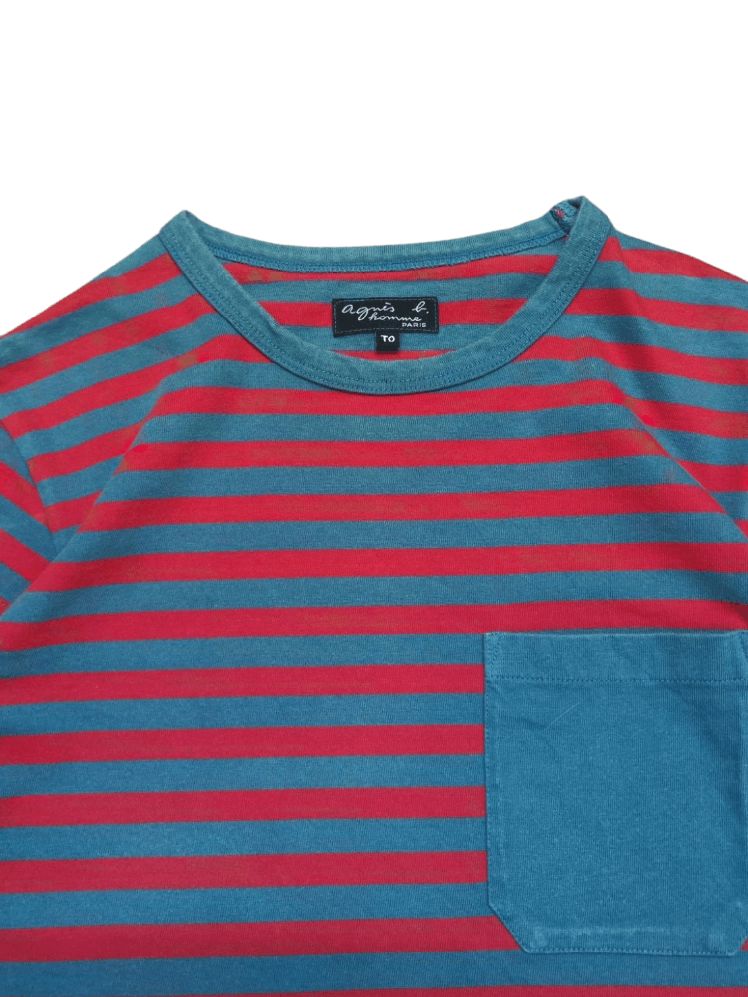 agnes b. Agnes B. Stripe Pocket Tee Size S / US 4 / IT 40 - 2 Thumbnail