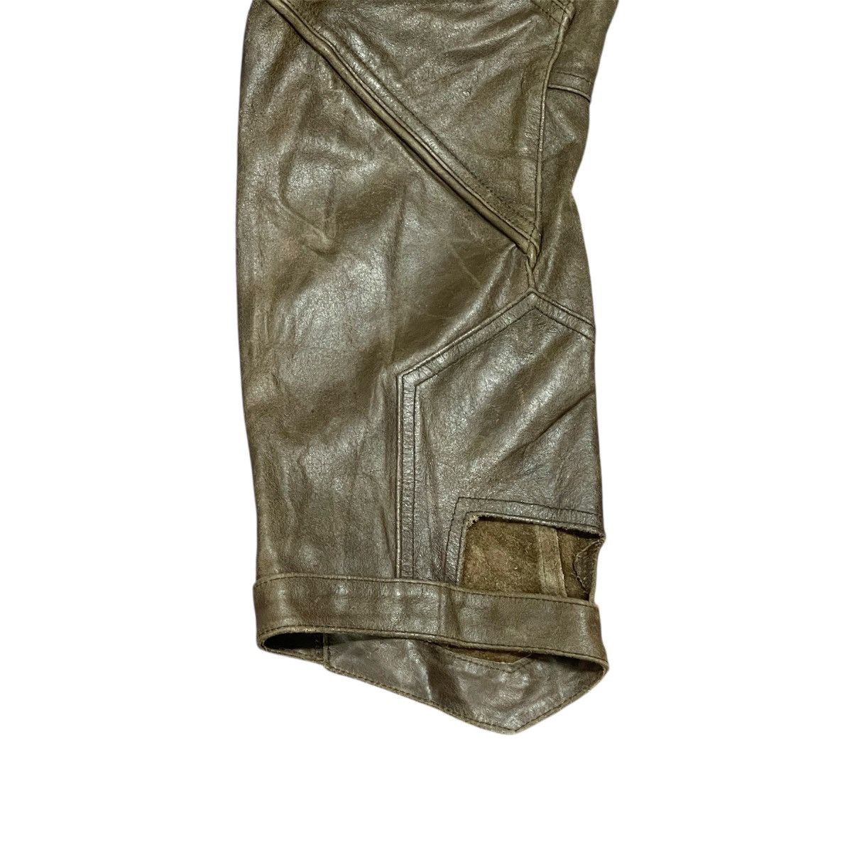 If Six Was Nine Vintage Wrong Seditionaries Patches Cowhide Leather Pants Size US 29 - 7 Thumbnail