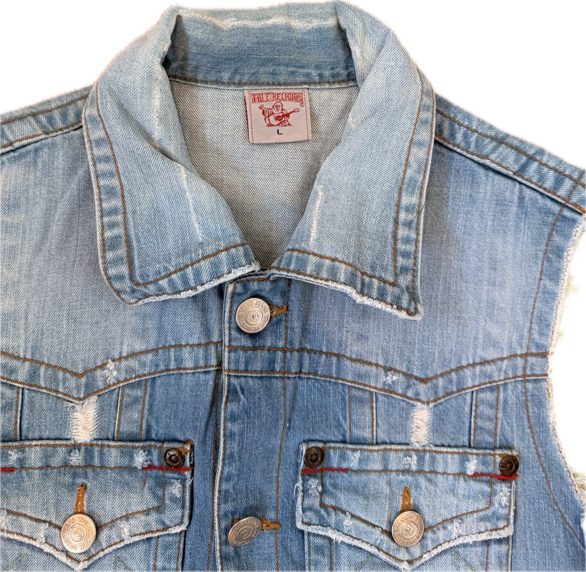 True Religion True Religion Denim Jacket Size L / US 10 / IT 46 - 3 Thumbnail