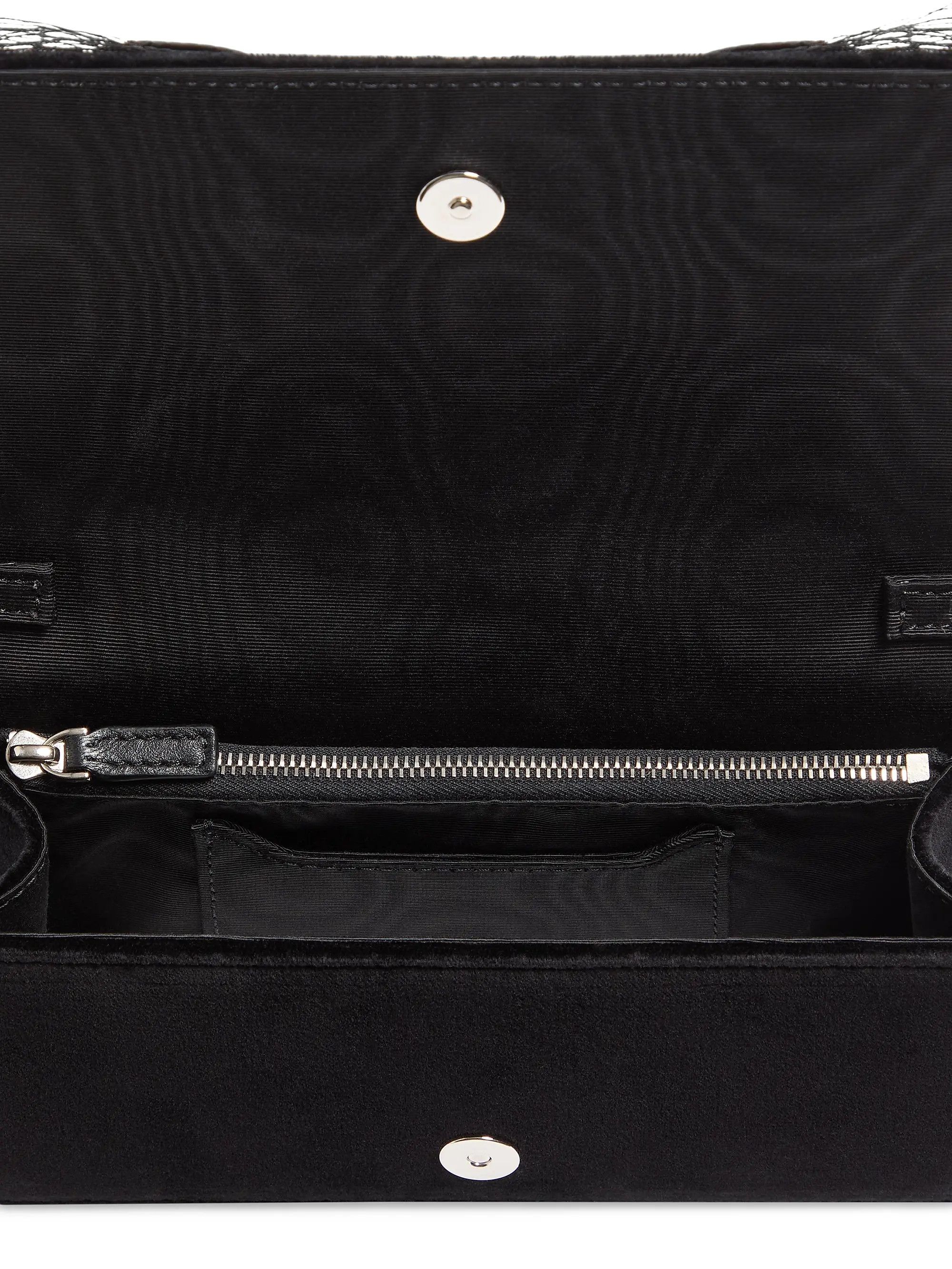 Valentino os11x0626 Size:OS / VLogo Signature Mini Velvet Shoulder Bag Size ONE SIZE - 5 Thumbnail
