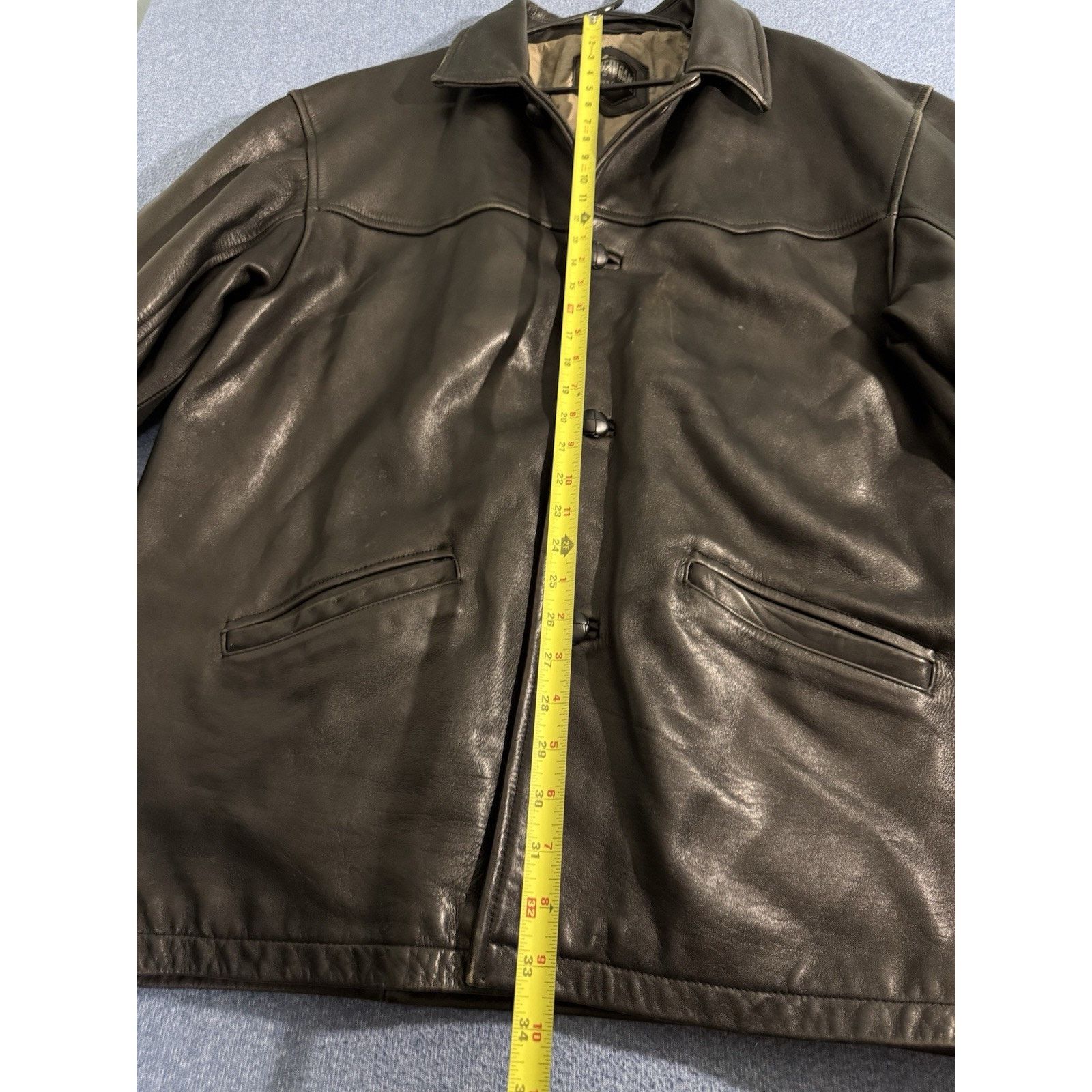 Other American Base Black Leather Motorcycle Stylish Jacket XXL Size US XXL / EU 58 / 5 - 4 Thumbnail