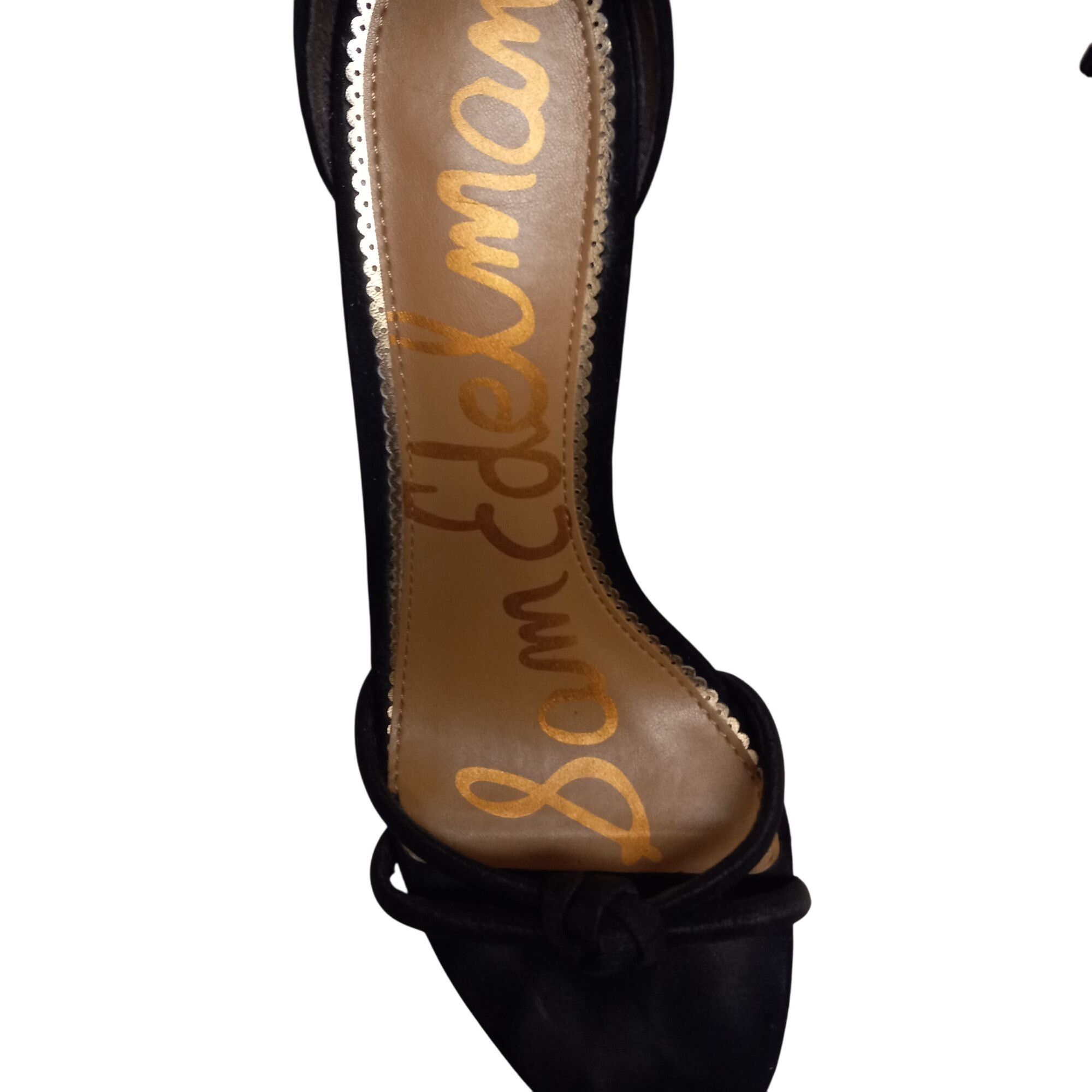 Sam Edelman Sam Edelman size 10 Aria Stiletto Black Suede Ankle Strap Hi Size US 10 / IT 40 - 8 Thumbnail