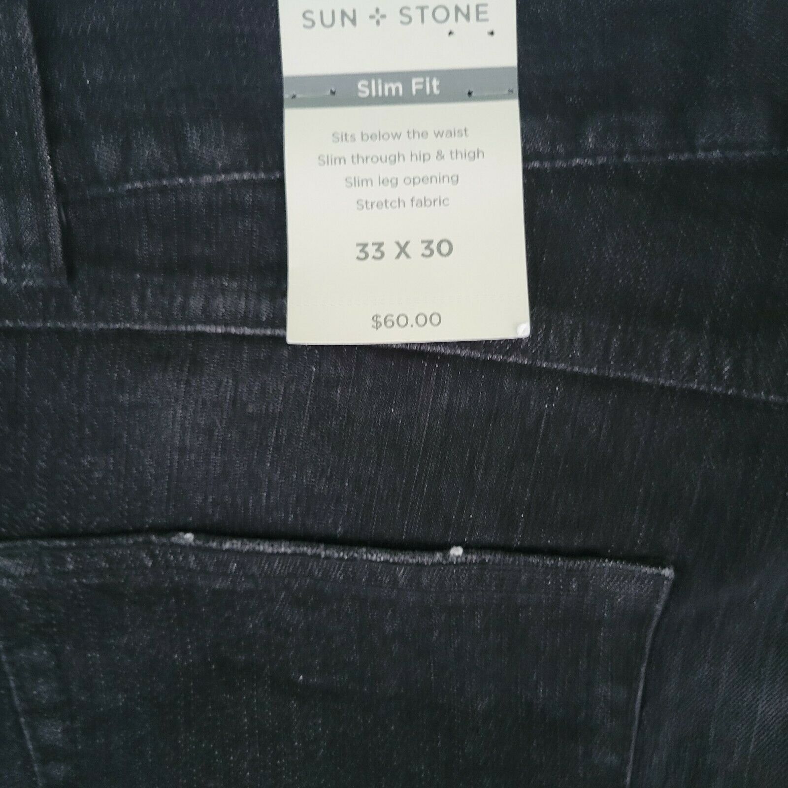 Other Men's Sun Stone Slim Fit Ash Wash Jeans. Size 33x30. B Size US 33 - 7 Thumbnail