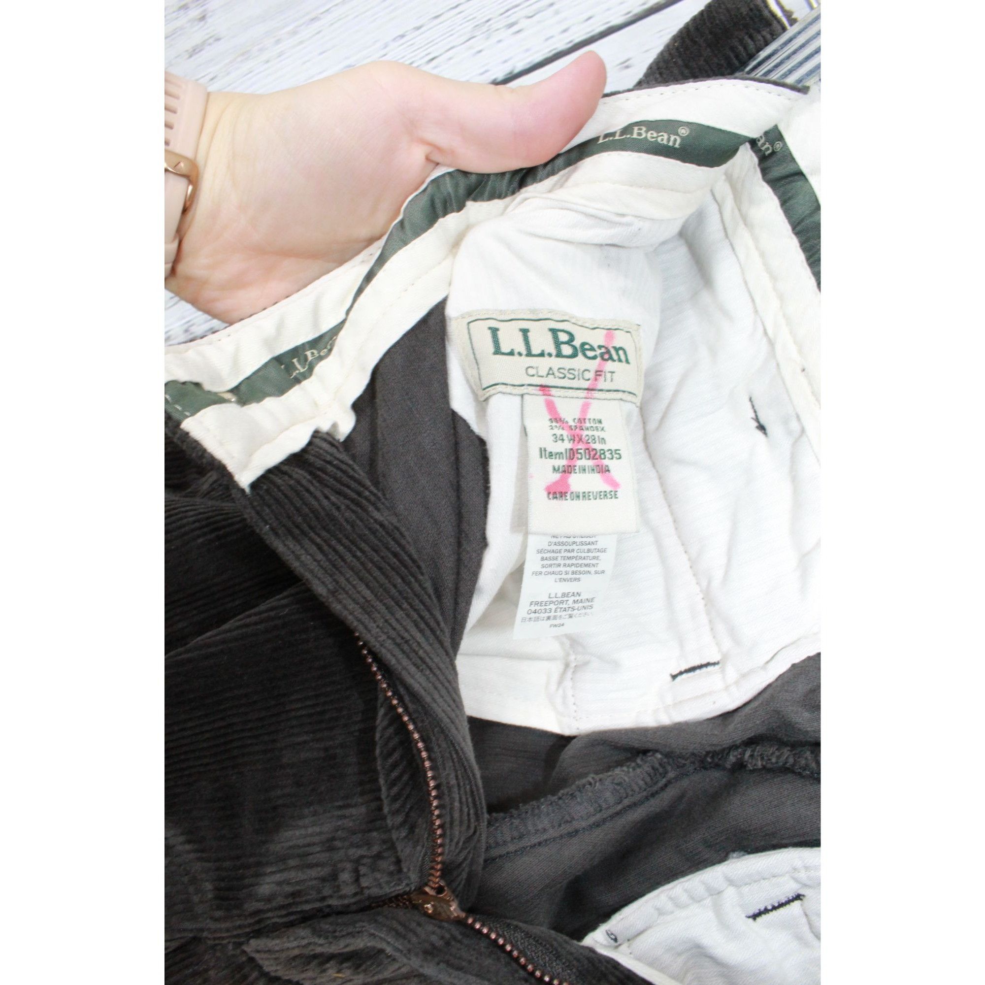 L.L. Bean LL Bean Charcoal Stretch Corduroy Pants Size US 34 / EU 50 - 5 Thumbnail