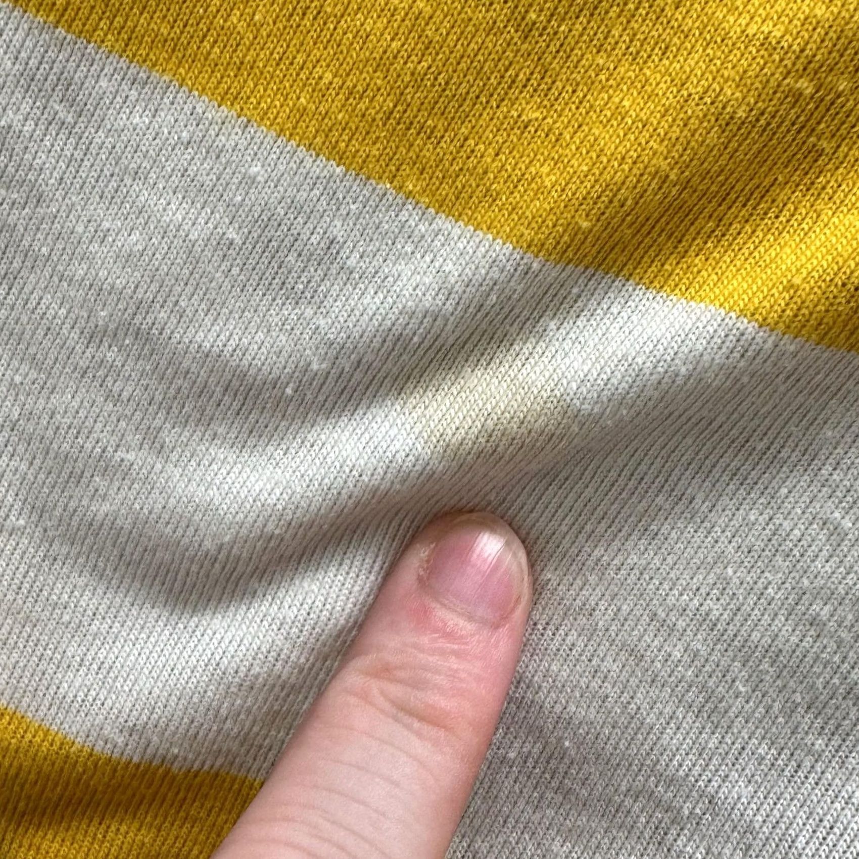 Vintage Vintage Yellow Striped Shirt Mens M V-Neck Cotton Relaxed Jersey Lightweight 90s Size US M / EU 48-50 / 2 - 3 Thumbnail