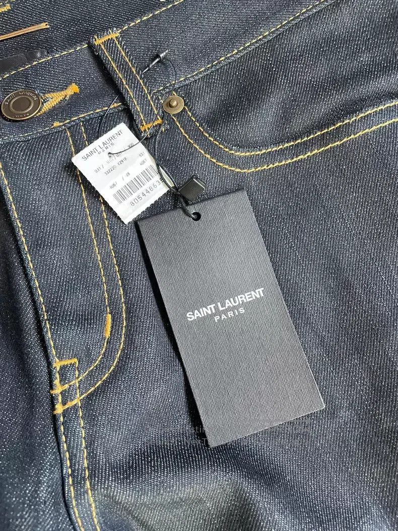 Saint Laurent Paris Saint Laurent Paris Indigo Raw Basic Denim Jeans i Size US 28 / EU 44 - 4 Thumbnail