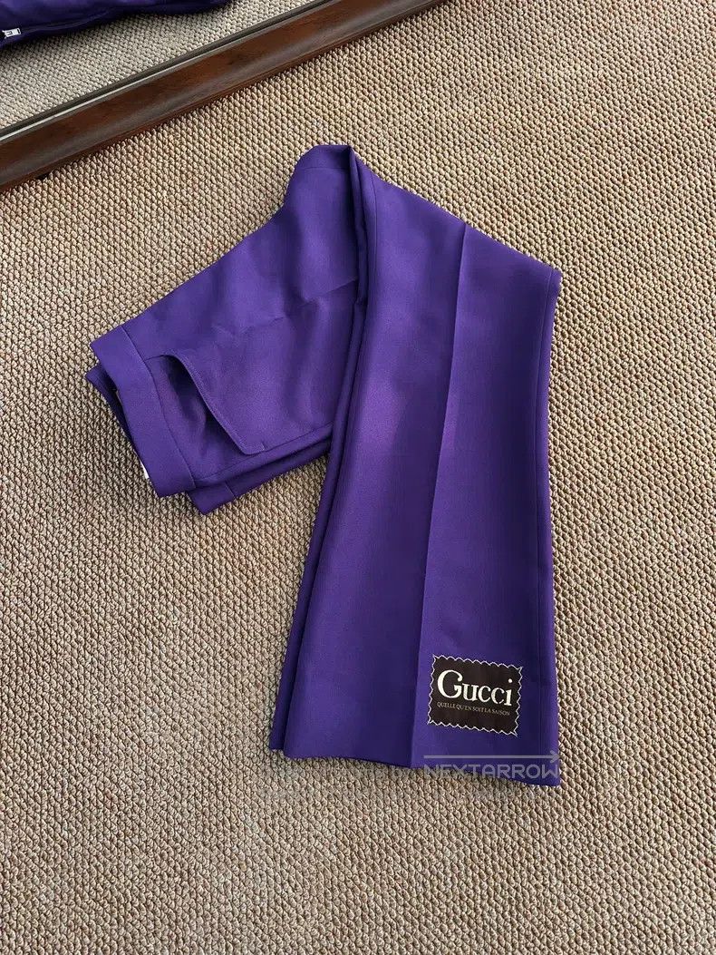 Gucci Gucci Casual and fashionable retro purple flared pants Size 32" / US 10 / IT 46 - 6 Thumbnail