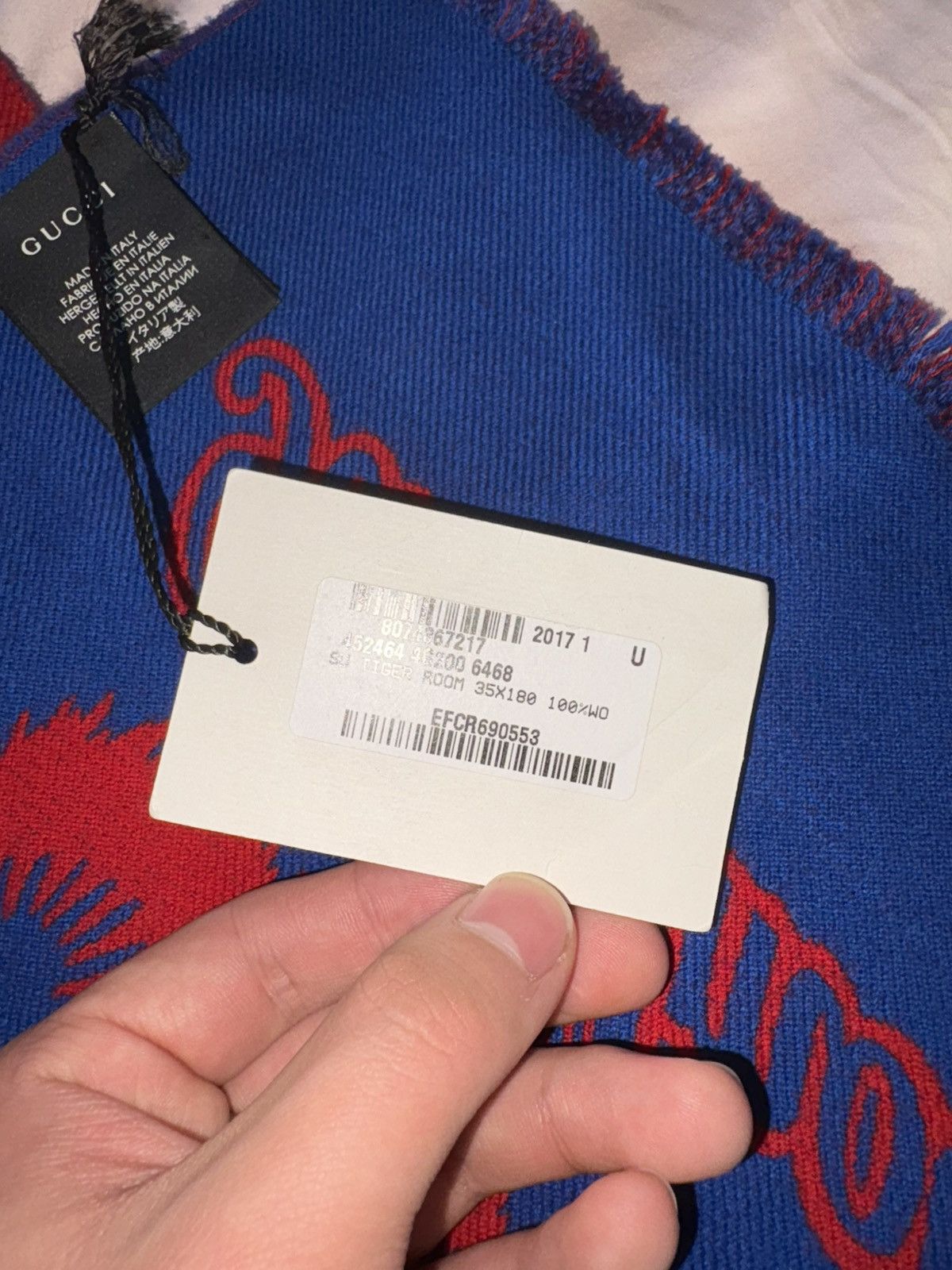 Gucci Gucci L'Aveugle Wool Tiger Scarf Size ONE SIZE - 6 Thumbnail