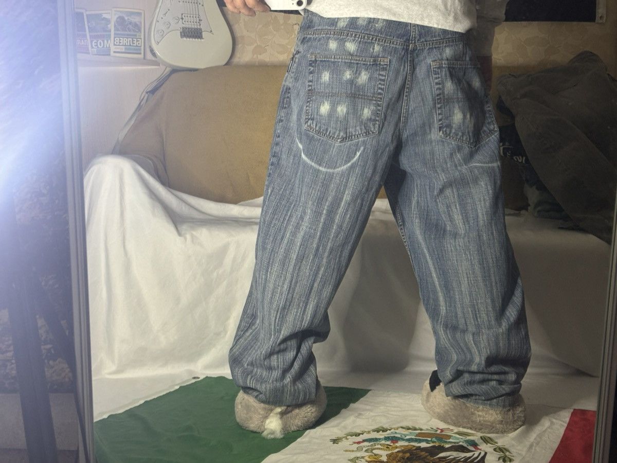 JNCO Vintage Y2K DODECA Faded baggy wide leg embroidered jeans Size US 36 / EU 52 - 2 Thumbnail