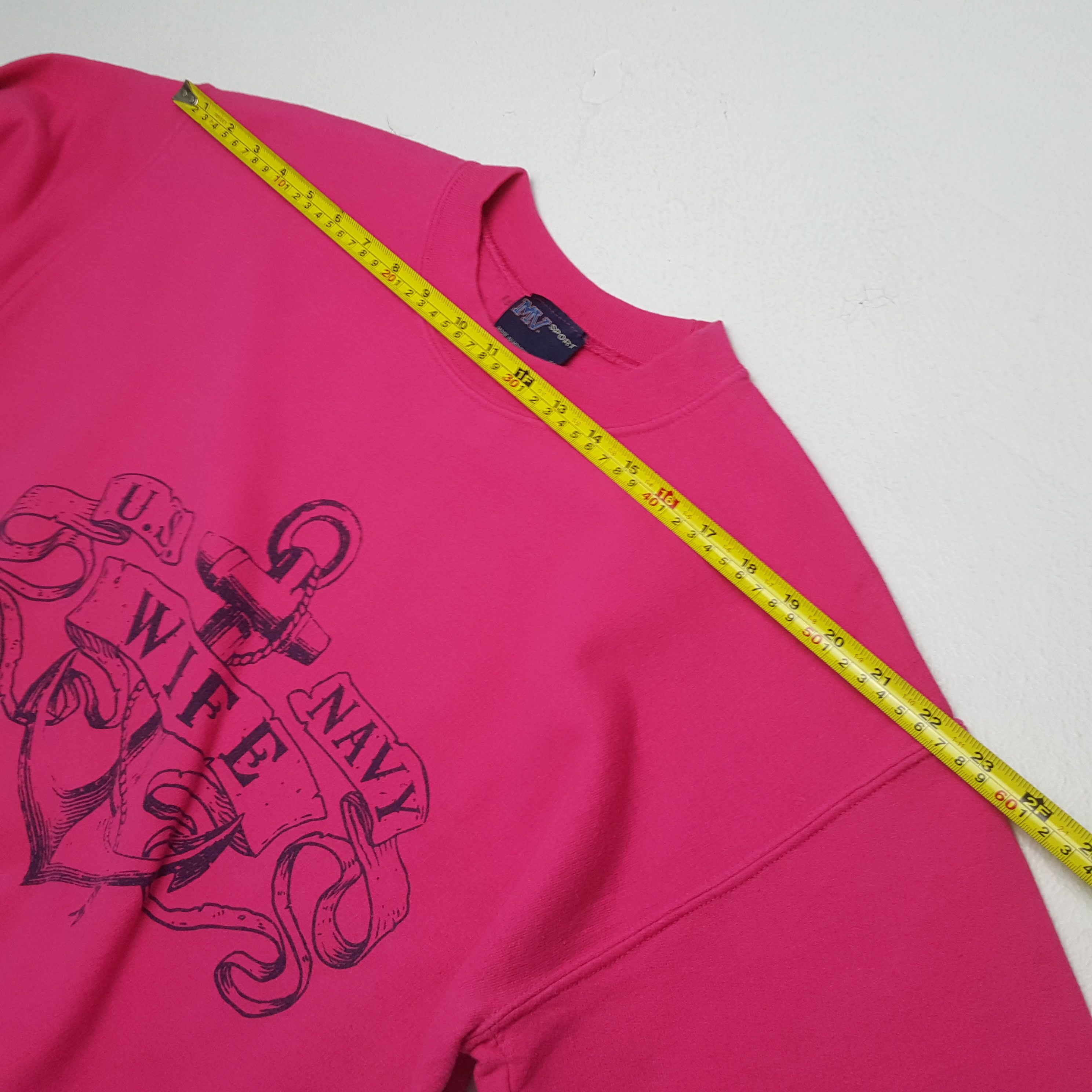 Old Navy × Vintage Vintage US NAVY WIFE American Military Style Sweatshirts Size US M / EU 48-50 / 2 - 4 Thumbnail